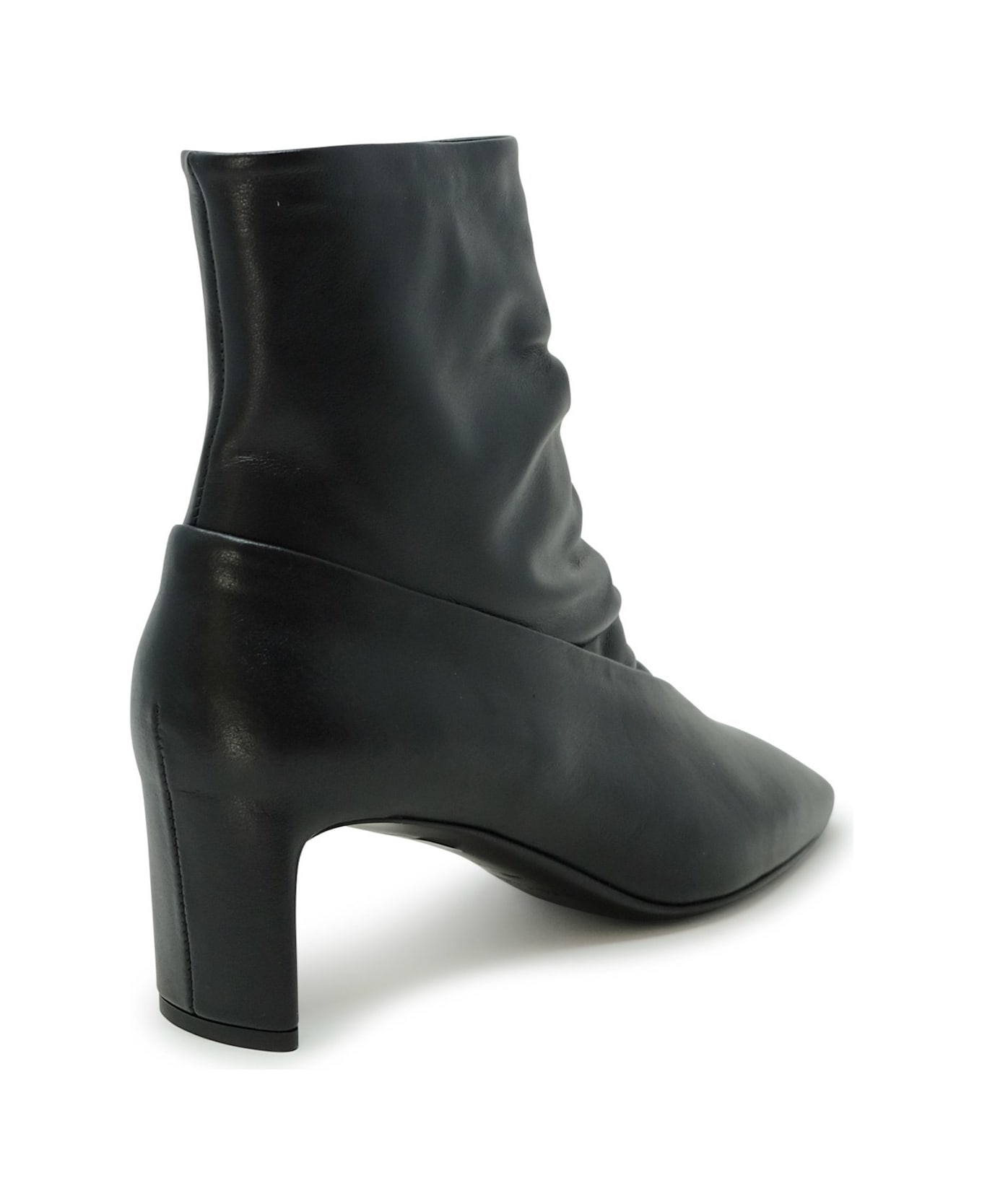 Del Carlo Roberto Del Carlo Black Leather Ankle Boots - BLACK