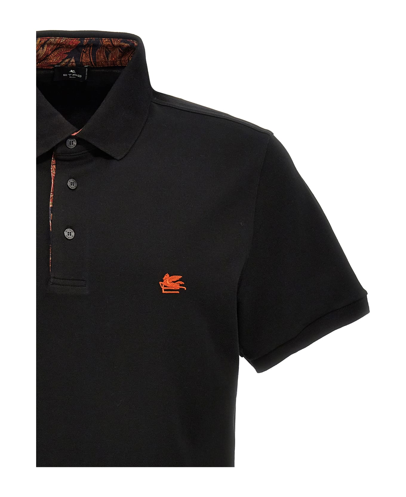 Etro Embroidered Logo Polo Shirt - Black