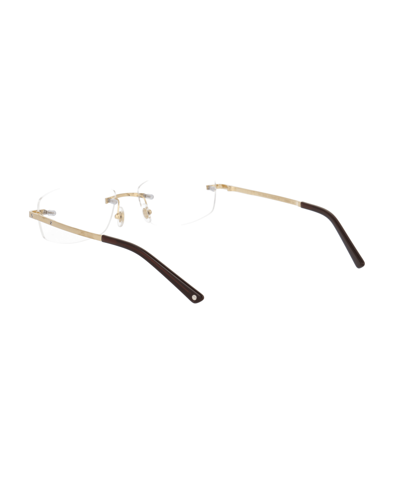 Cartier Eyewear Ct0086o Glasses - 001 GOLD GOLD TRANSPARENT アイウェア