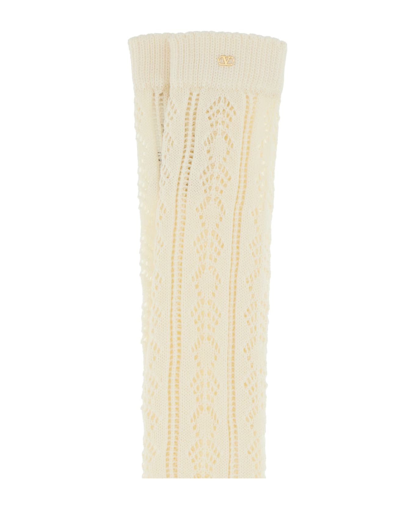 Valentino Ivory Cotton Socks - White