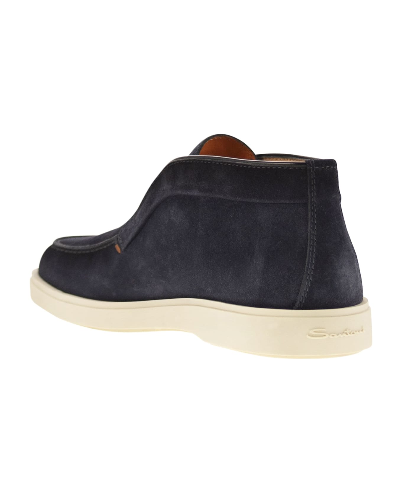 Santoni Suede Desert Boot - Blue
