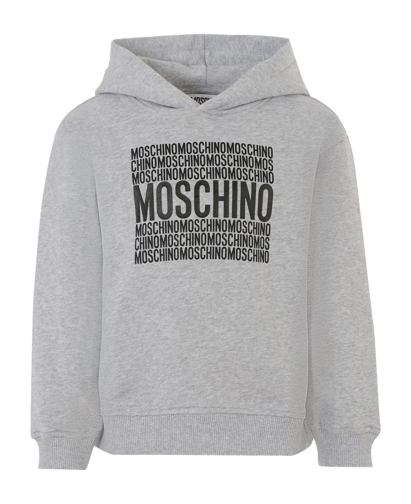 Moschino Grey Sweatshirt For Kids With Logo - Grey