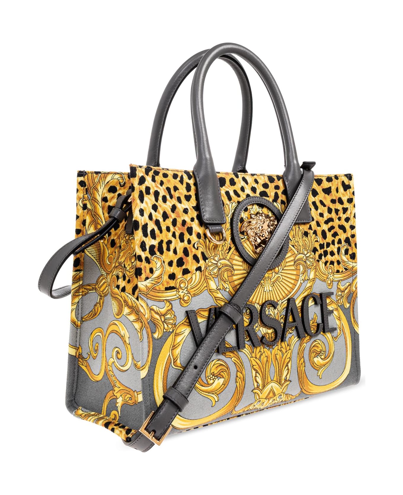 Versace Handbag `la Medusa Small
 - GOLD/GREY