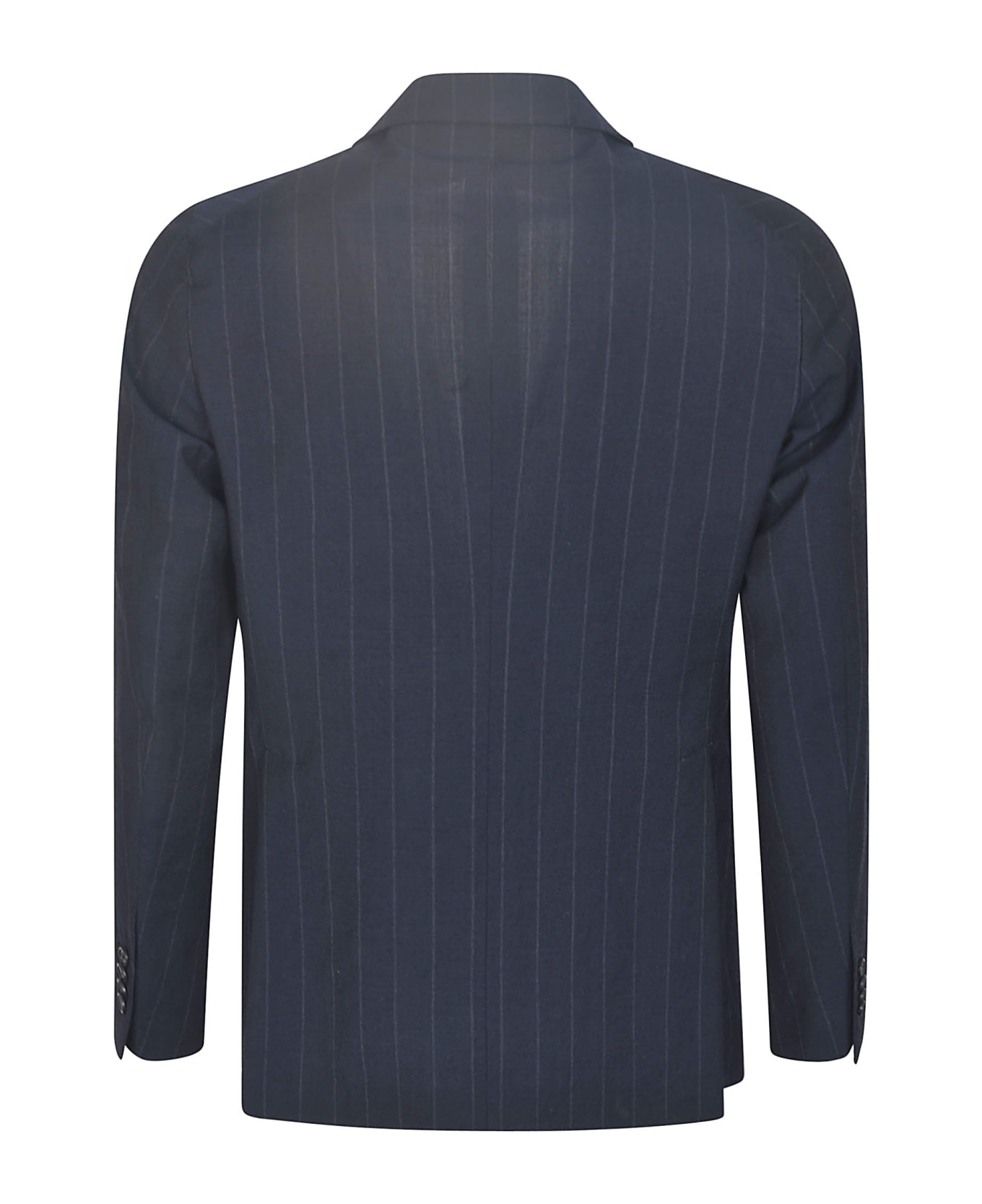 Tagliatore Logo Patch Stripe Suit - Blue