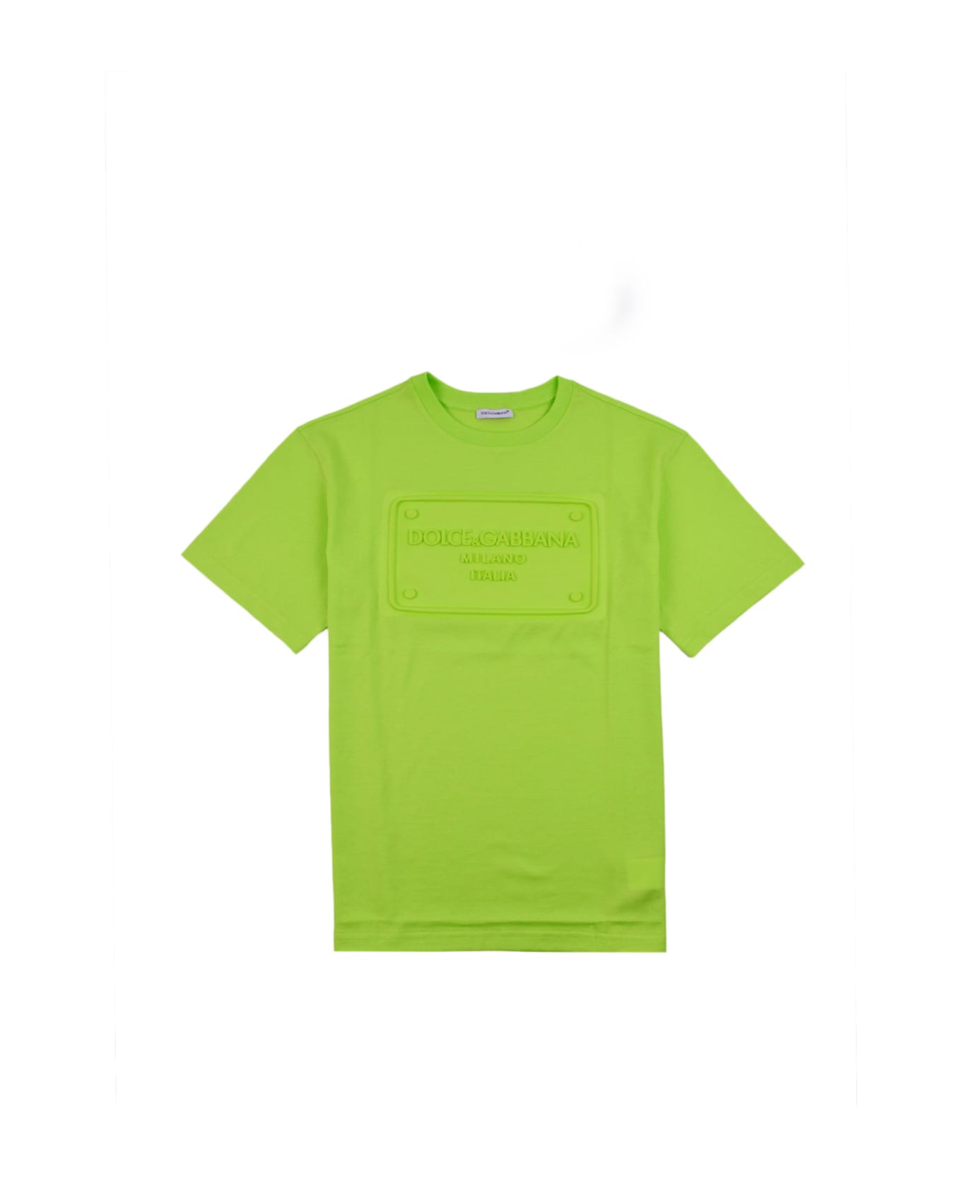 Dolce & Gabbana Cotton T-shirt With Logo - Green