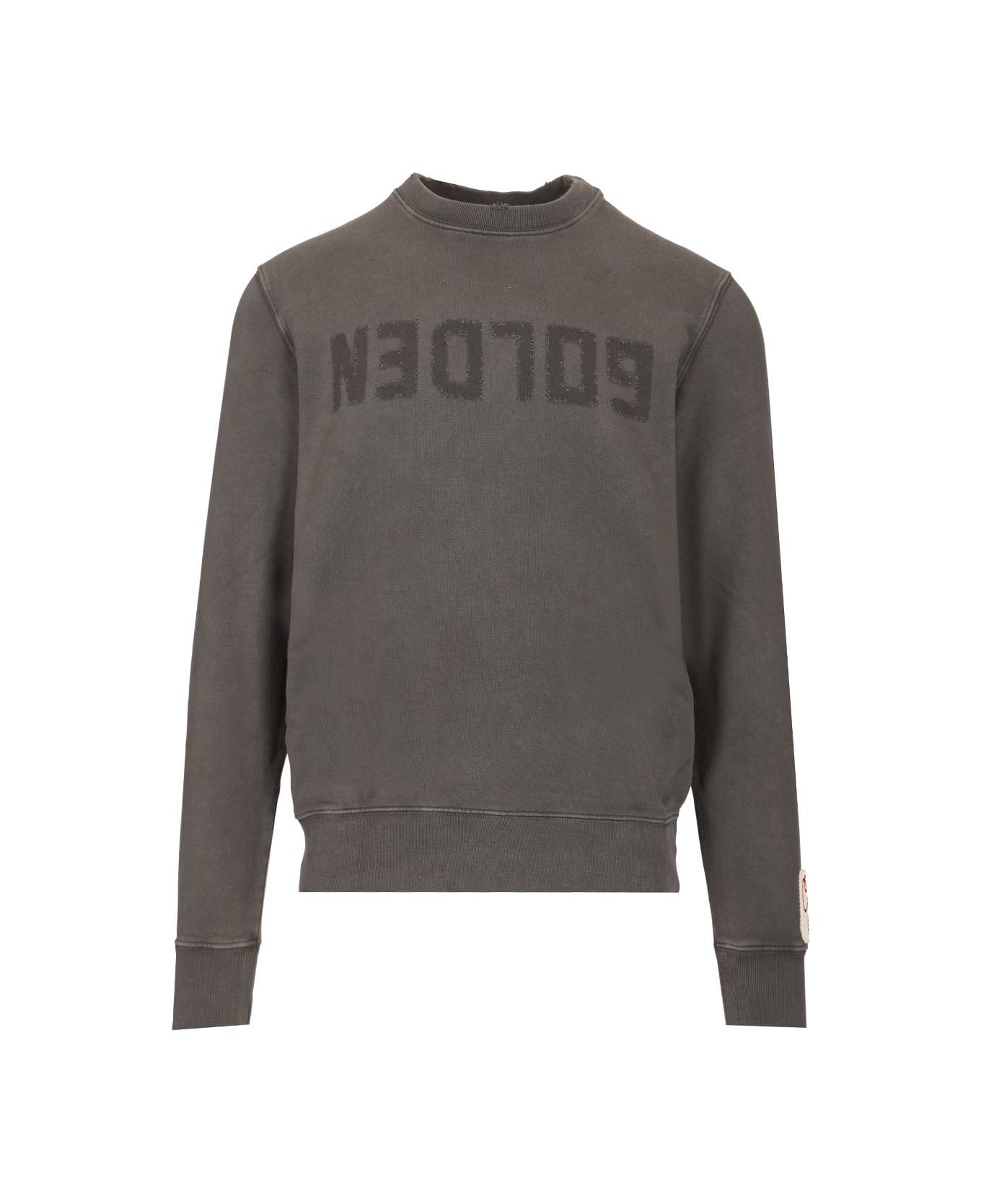 Golden Goose Cotton Jersey Sweatshirt - ANTHRACITE