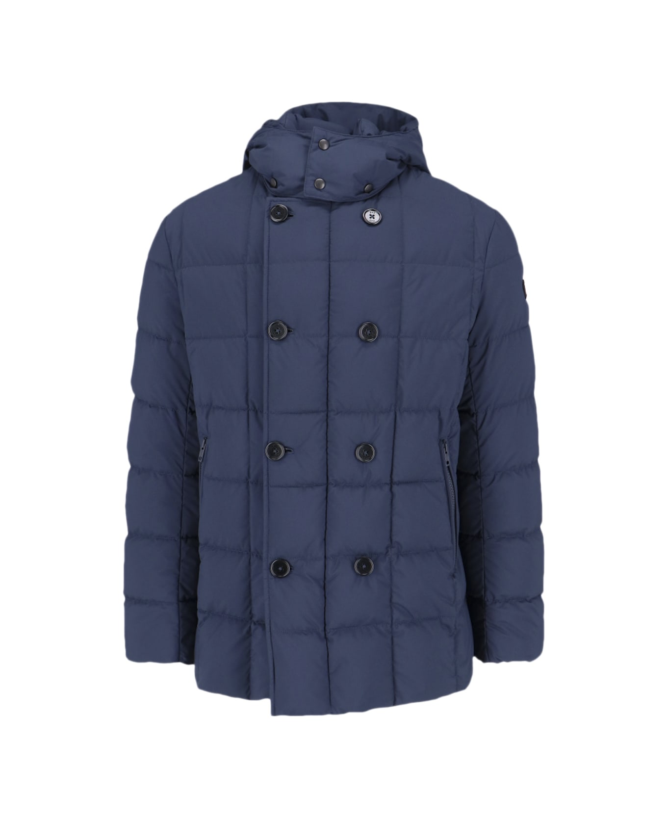 Fay Quilted Puffer Jacket - Blue