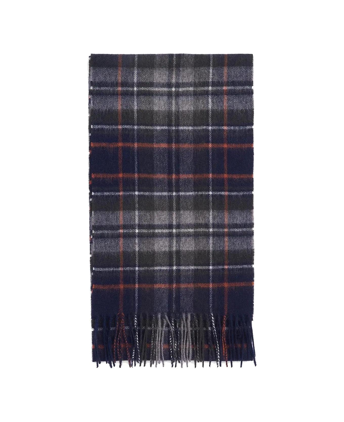Barbour Tartan Scarf - Navy/dark Ginger
