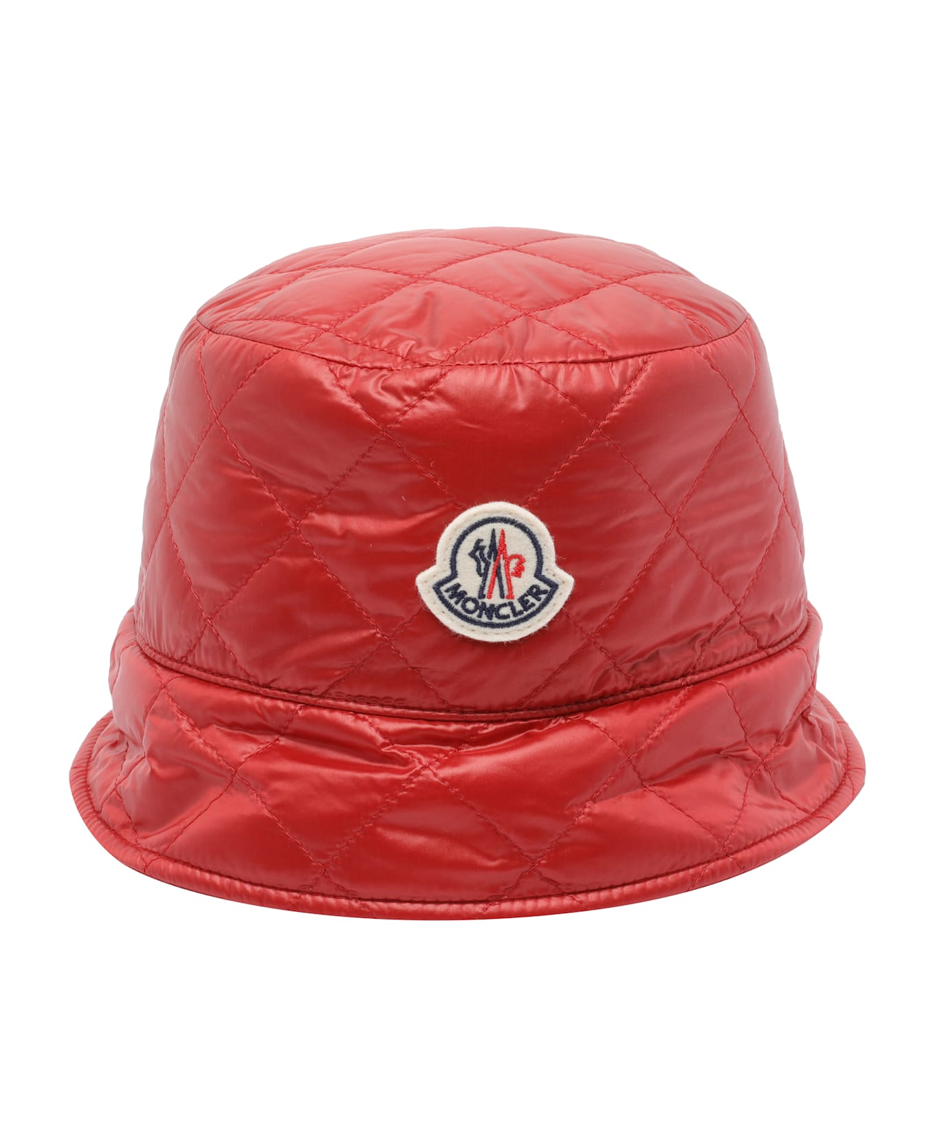 Moncler Logo Bucket Hat - Red