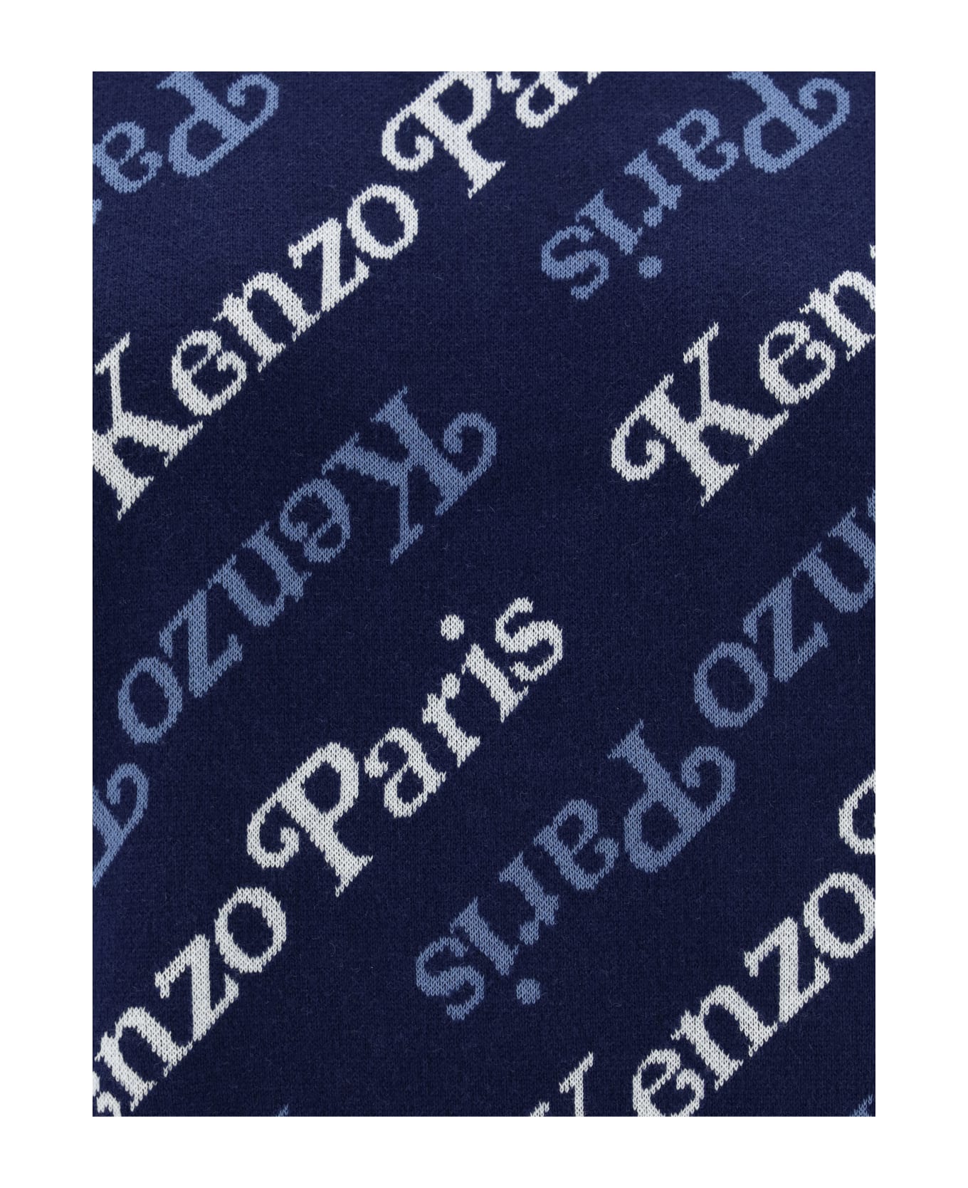 Kenzo All Over Logo Sweater - Midnight Blue フリース