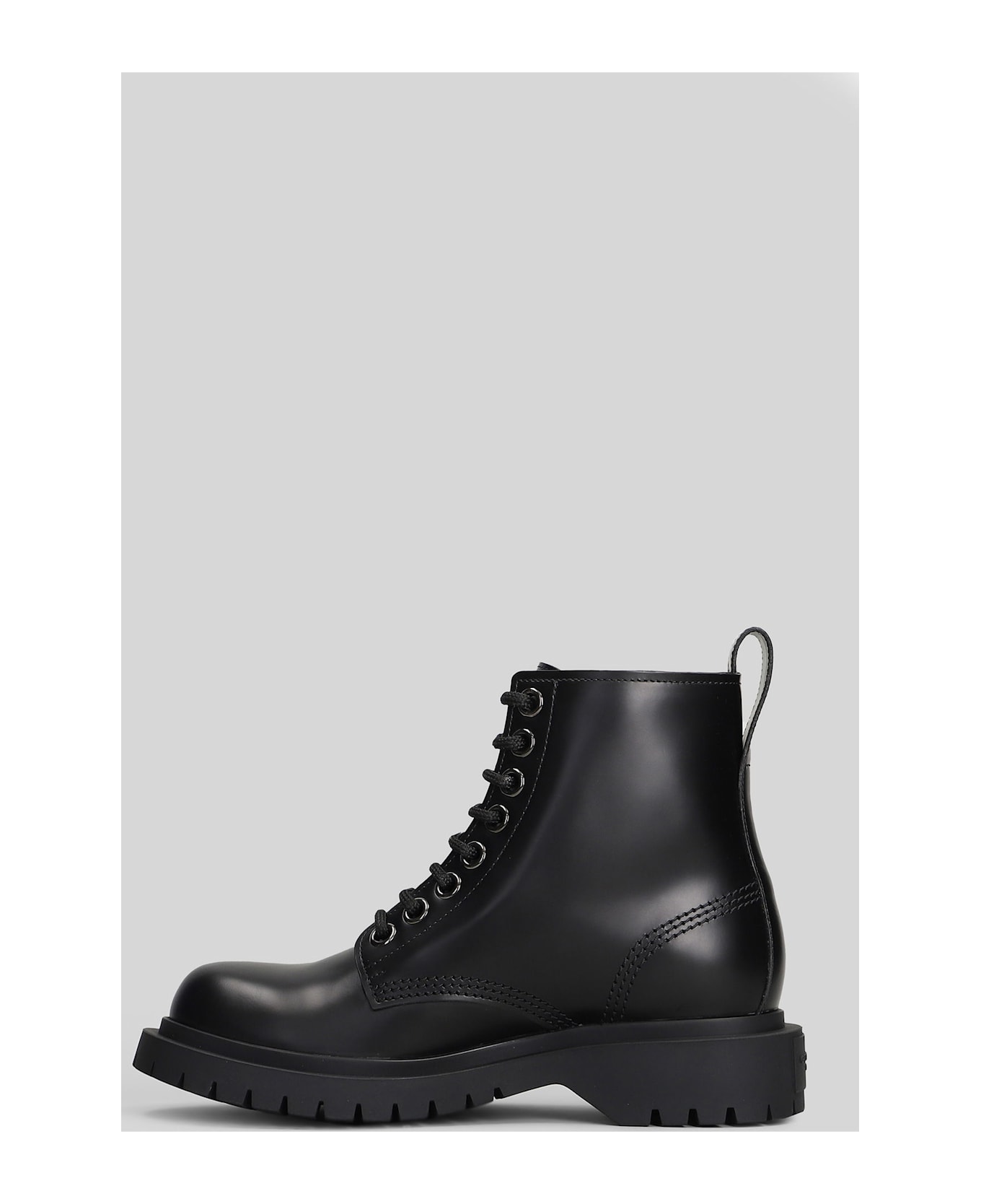 Givenchy Lace Up Boot Combat Boots In Black Leather - black