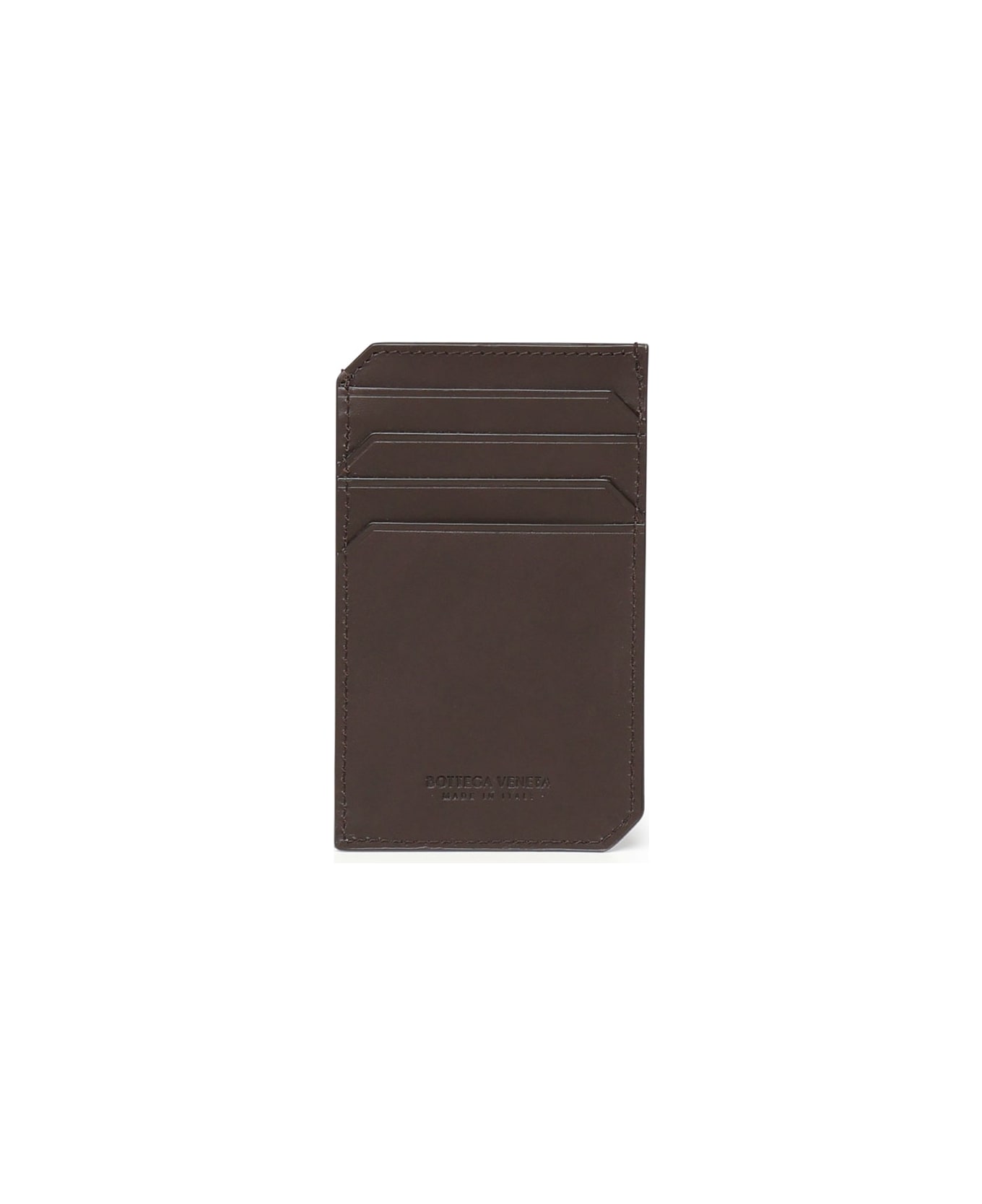 Bottega Veneta Small Braided Vertical Card Holder - FONDANT