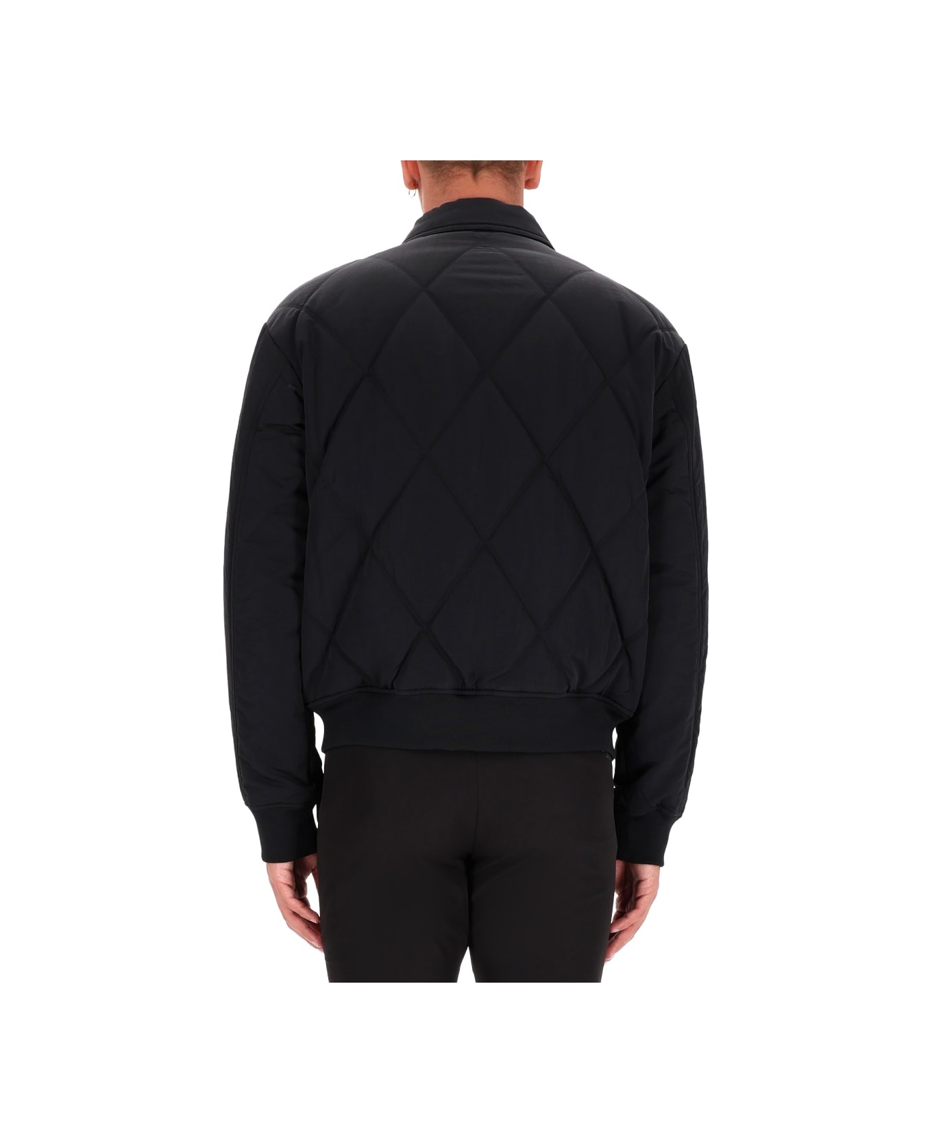 Versace Jeans Couture Quilted Jacket With Zipper - BLACK