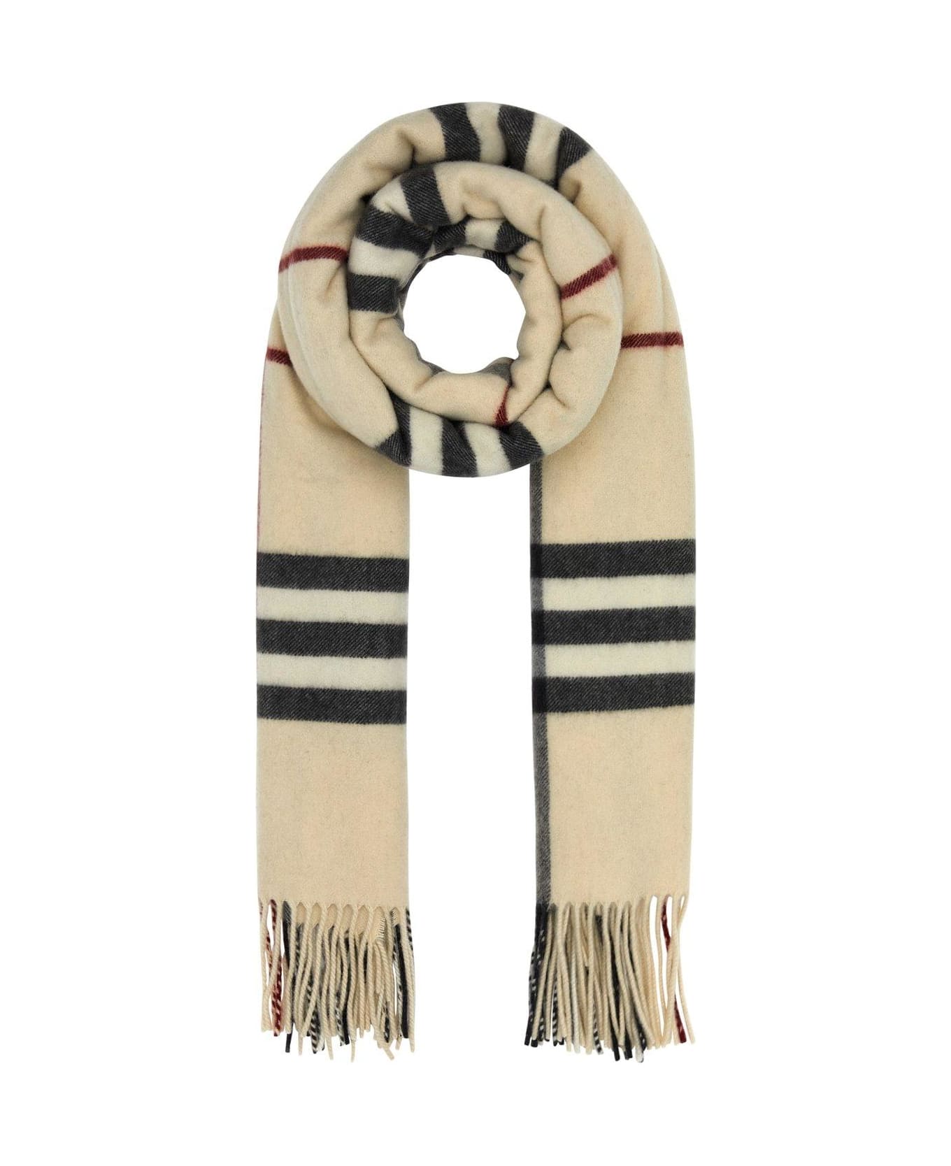 Burberry Checked Fringed Scarf スカーフ