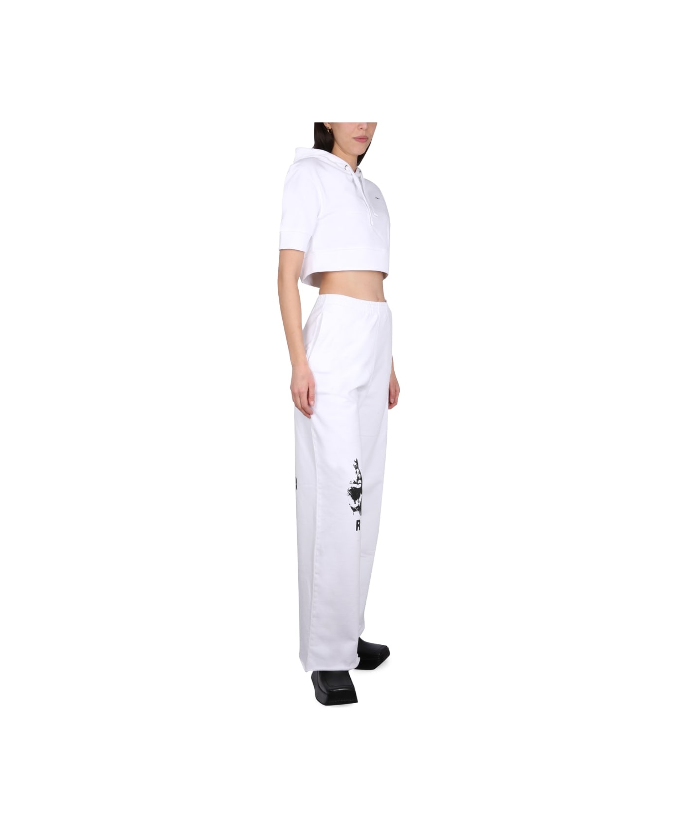 Raf Simons Sweatshirt With Logo Embroidery - WHITE