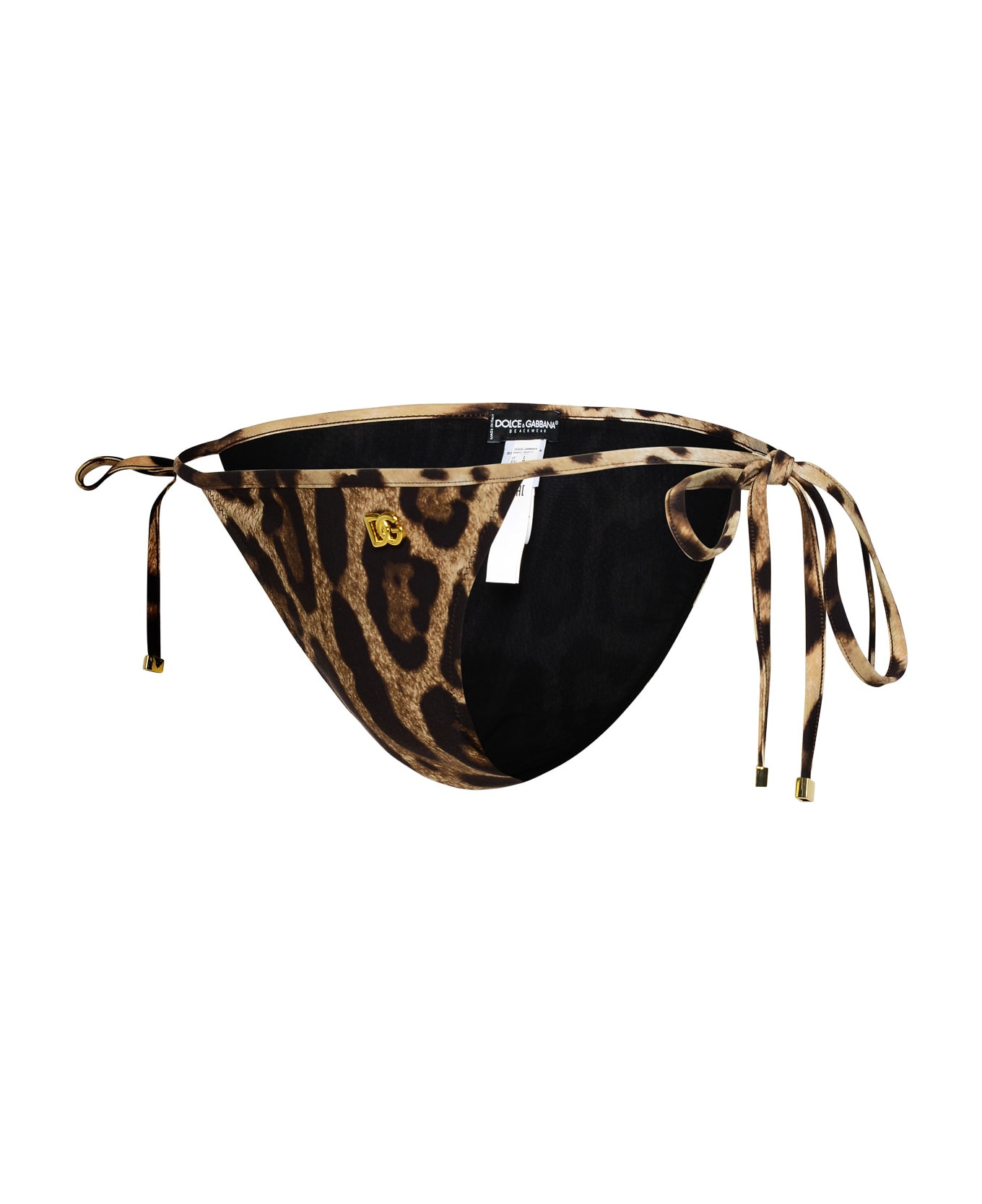 Dolce & Gabbana Brown Polyamide Blend Bikini Bottoms - Multicolor