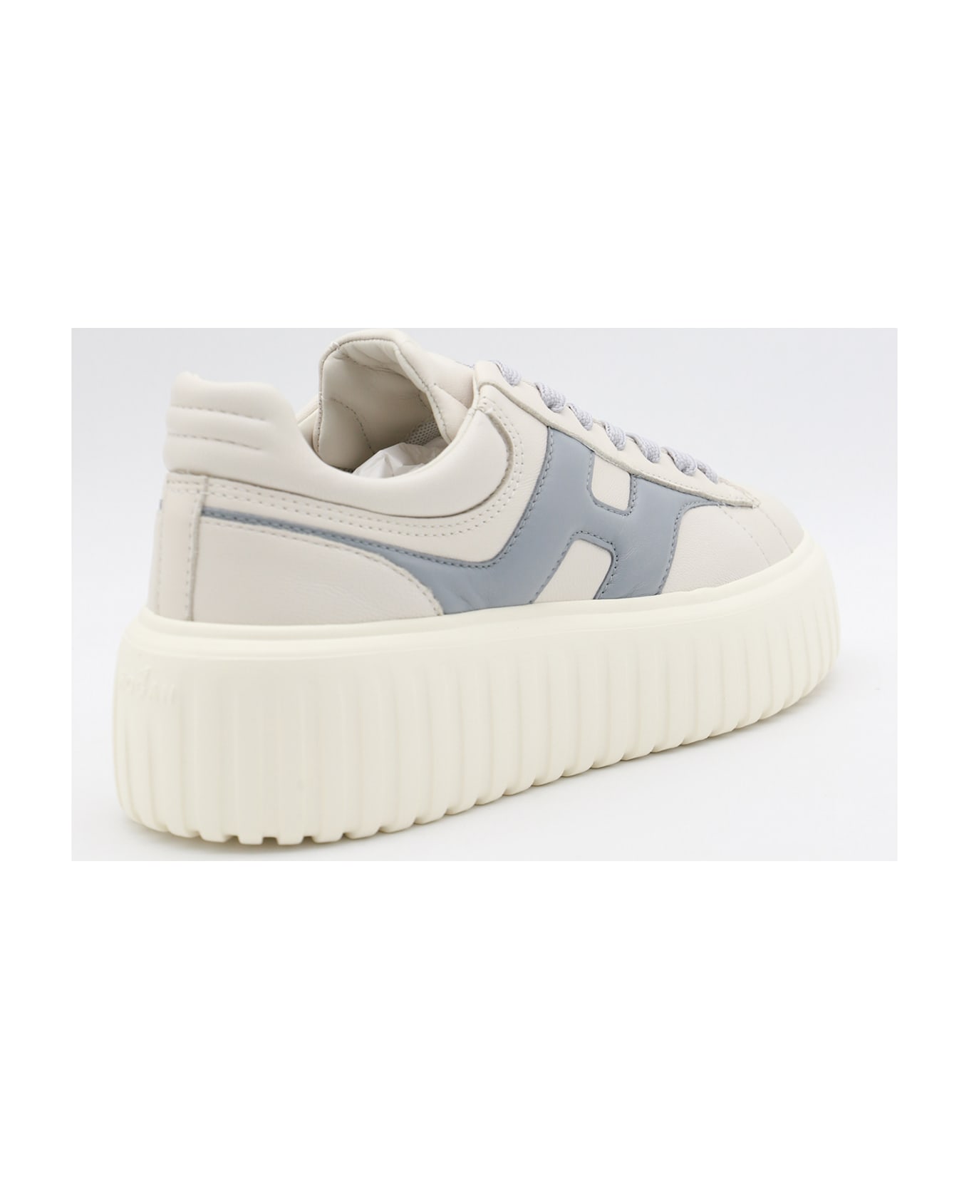 Hogan H Stripes Grey Leather Sneakers - Grey