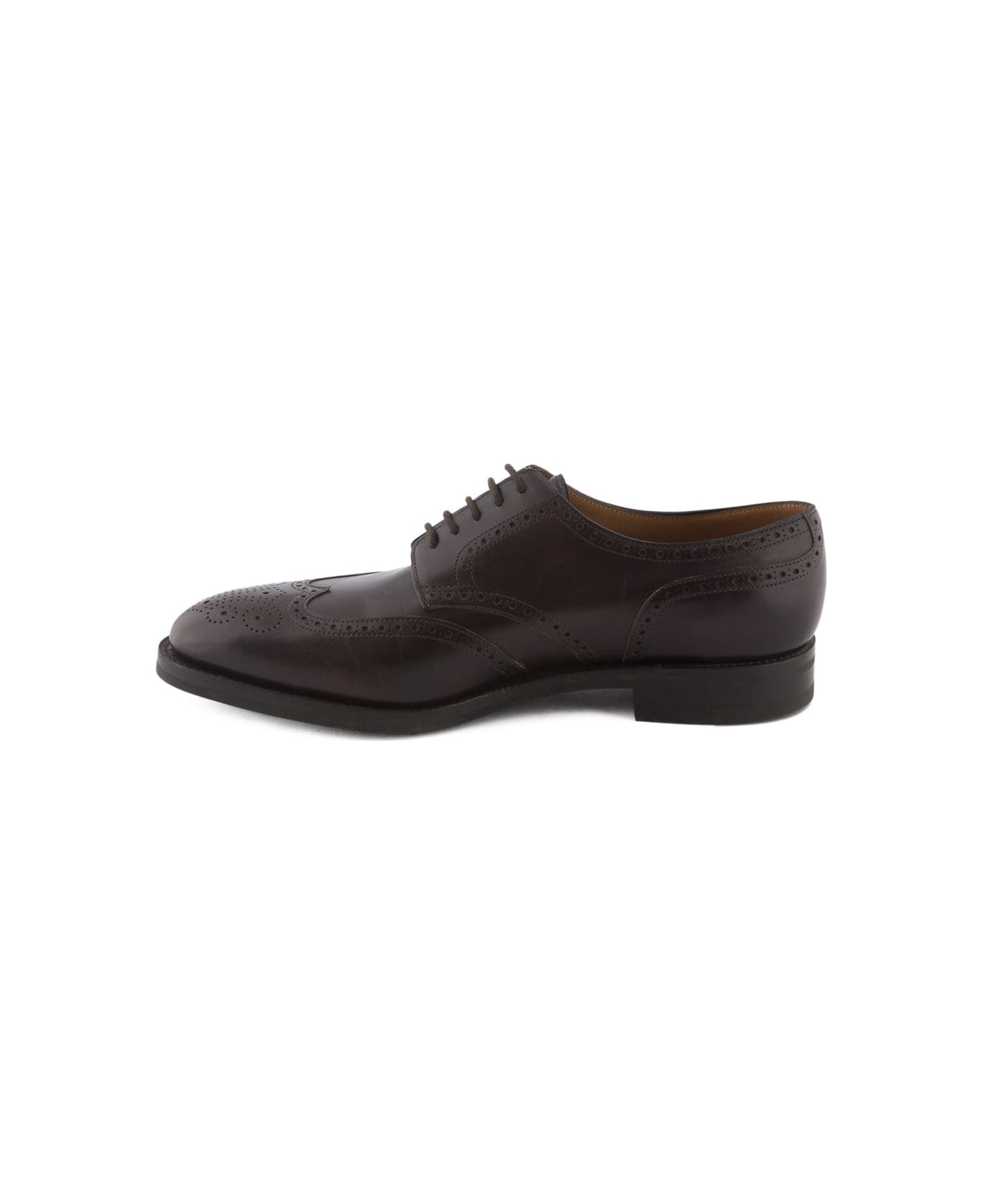 John Lobb Shoe Lace-up Darby Ii In Dark Brown Misty Calf