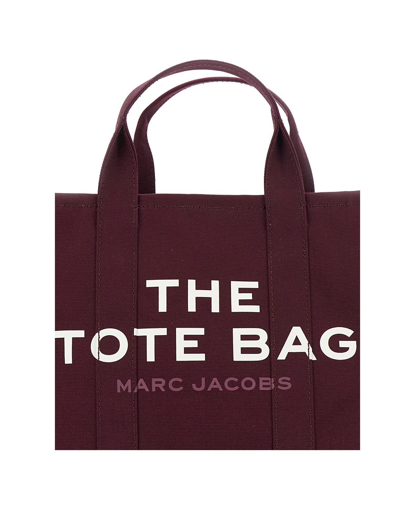 Marc Jacobs 
the Medium Tote
 Bordeaux Handbag With Logo Lettering On The Front In Cotton Woman - Bordeaux