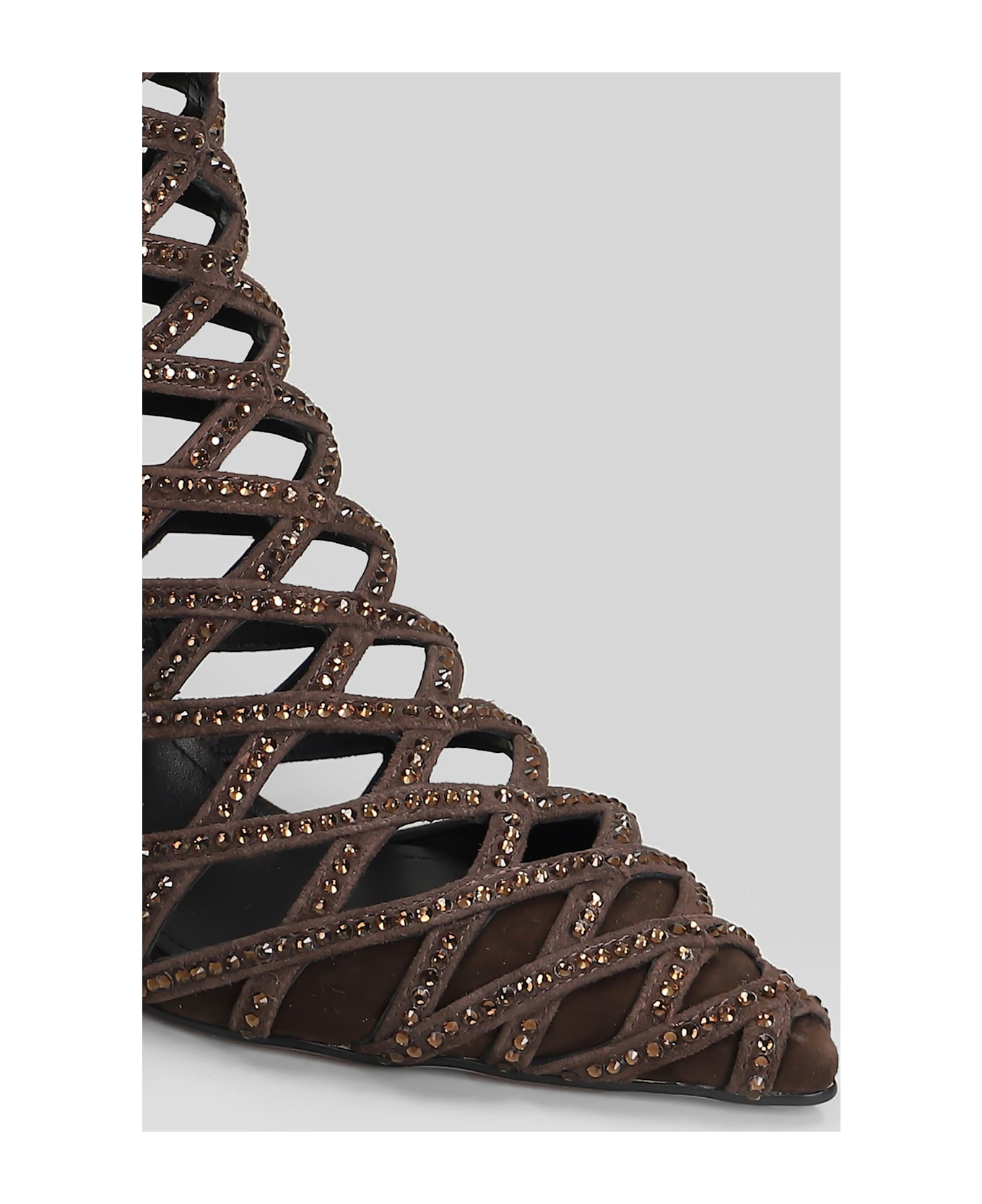 Lola Cruz High Heels Ankle Boots In Brown Suede - brown ブーツ