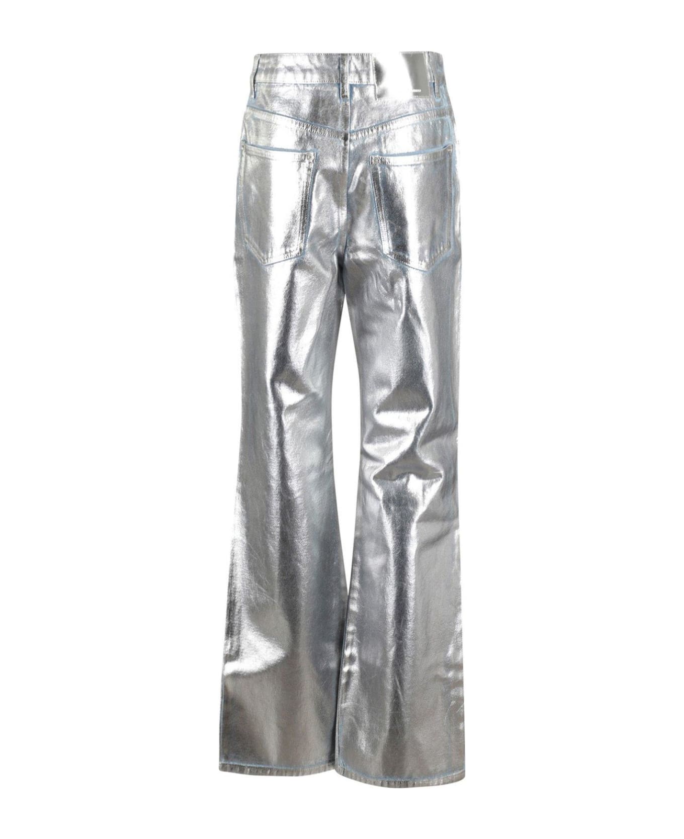 Paco Rabanne Mid-rise Straight-leg Jeans - Light Silver