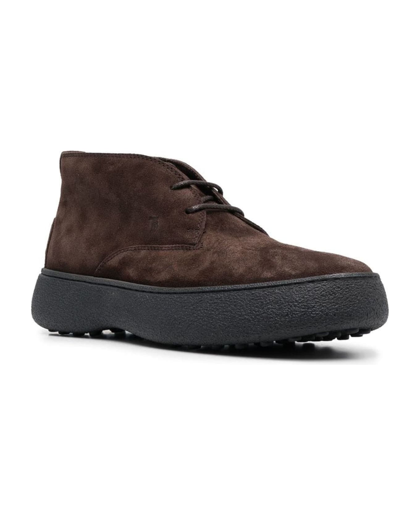 Tod's Suede Lace-up Shoes - TESTA MORO
