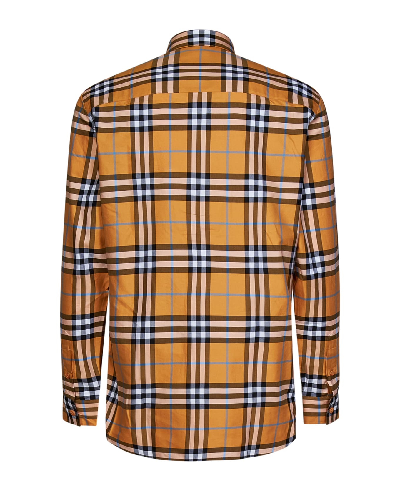 Burberry Check Cotton Shirt - Orange シャツ