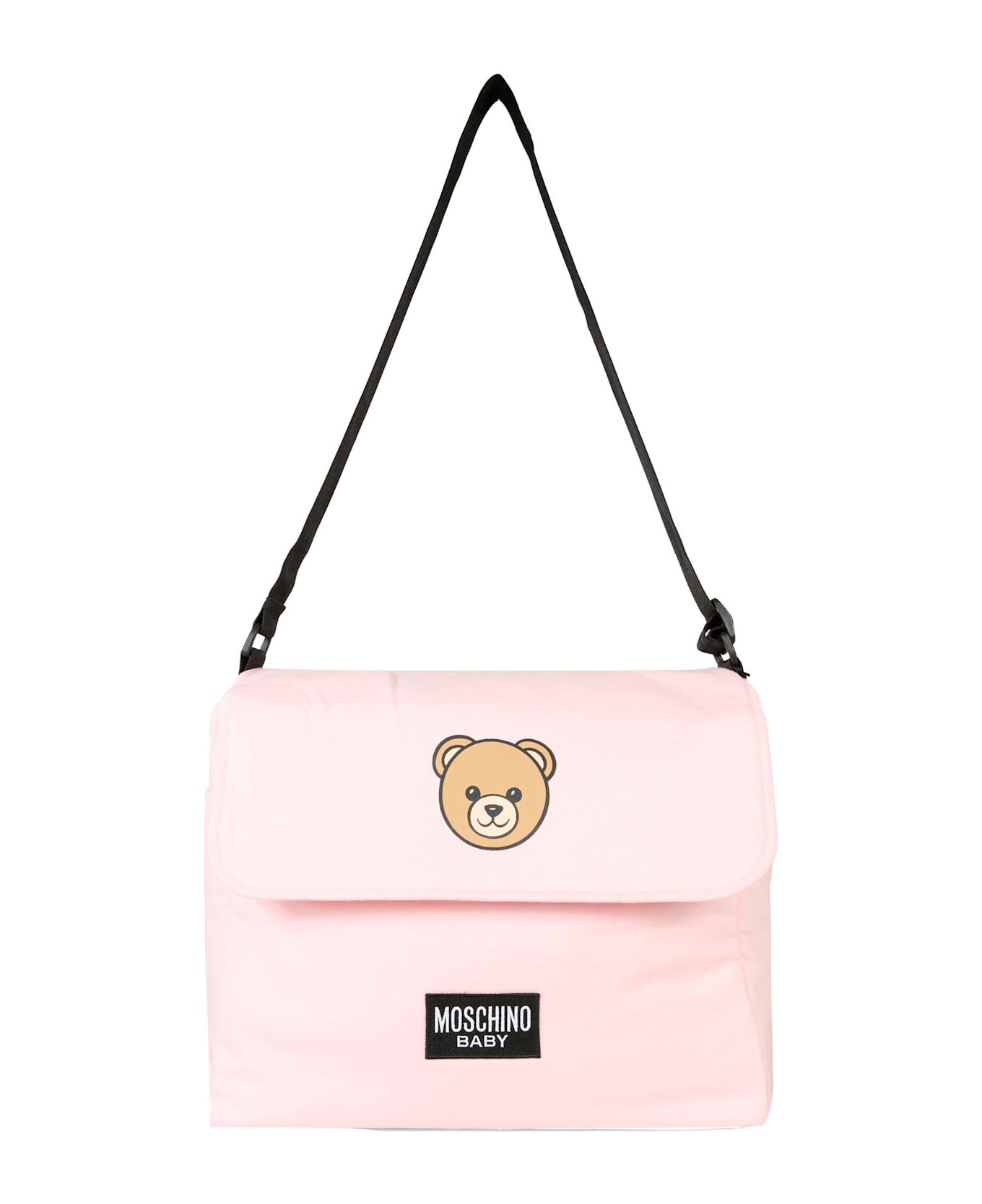 Moschino Pink Changing Bag For Baby Girl With Teddy Bear - Pink