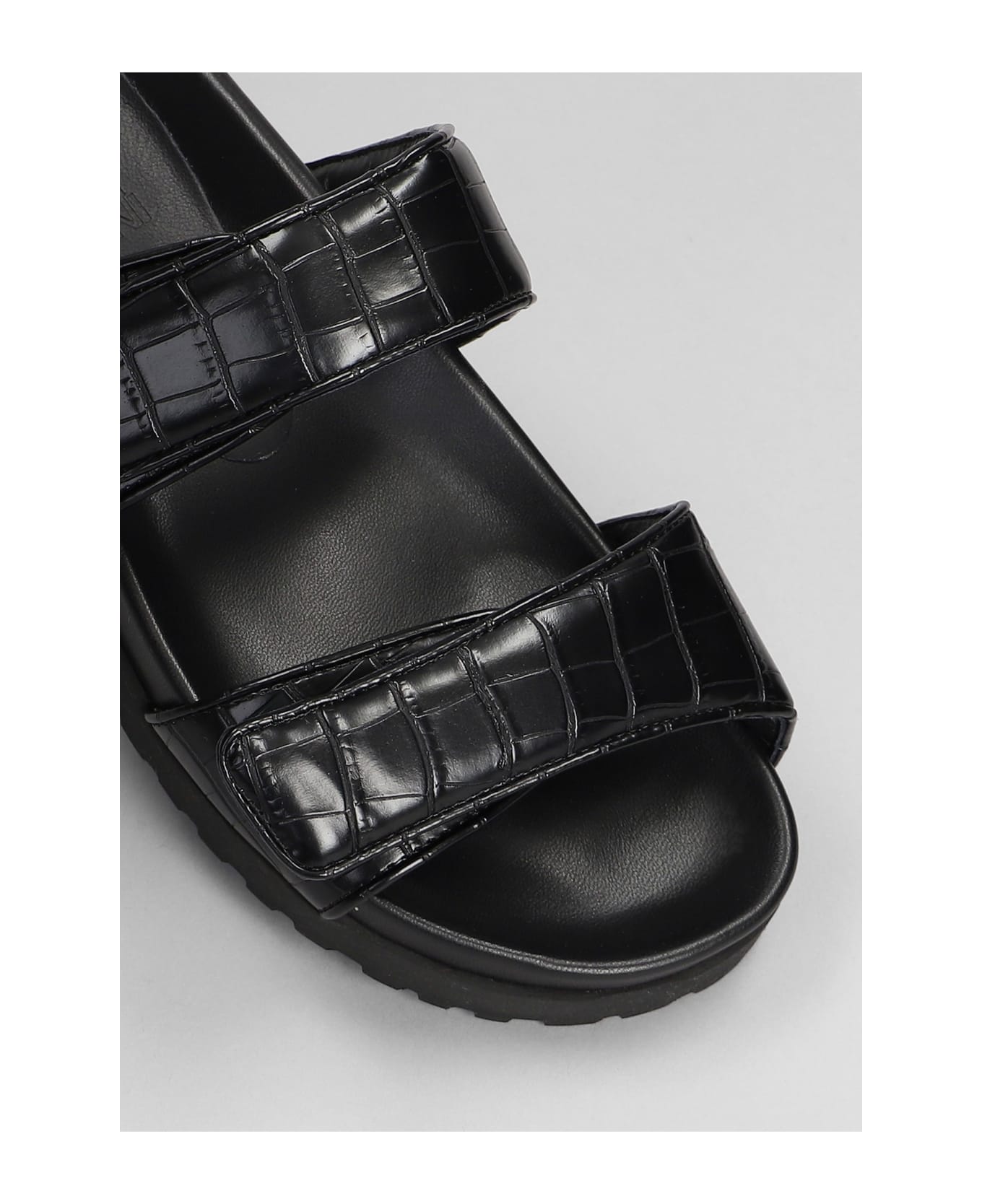 GIA BORGHINI Perni 11 Flats In Black Leather - black