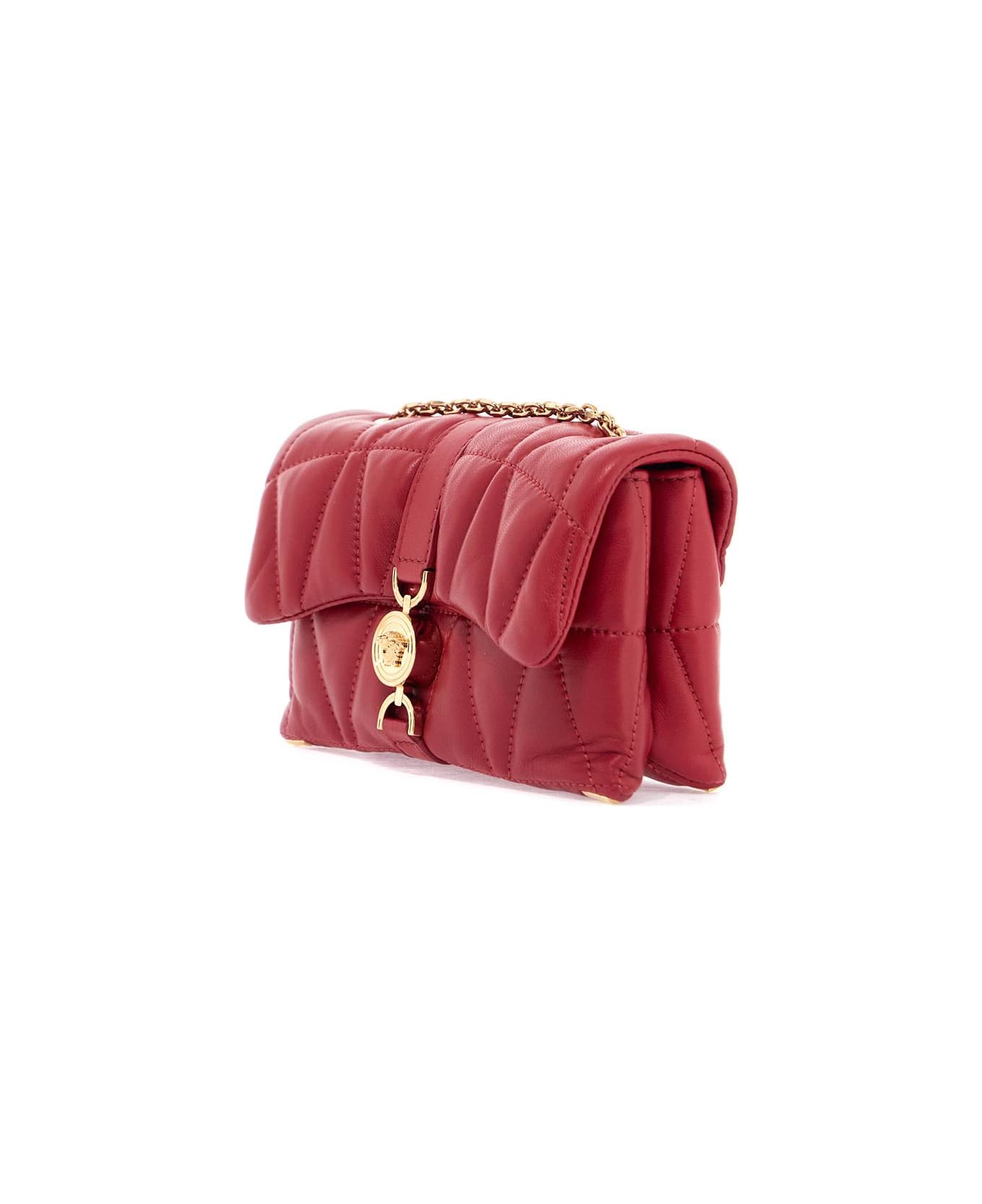 Versace 
cleio
 Small Red Leather Crossbody Bag - LIPSTICK RED-VERSACE GOLD (Red)