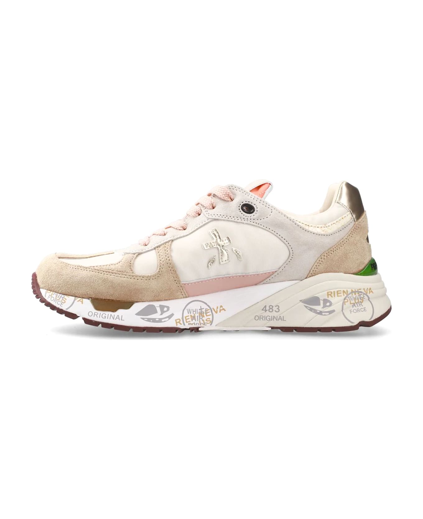 Premiata Powder Pink Mase Sneaker - Beige