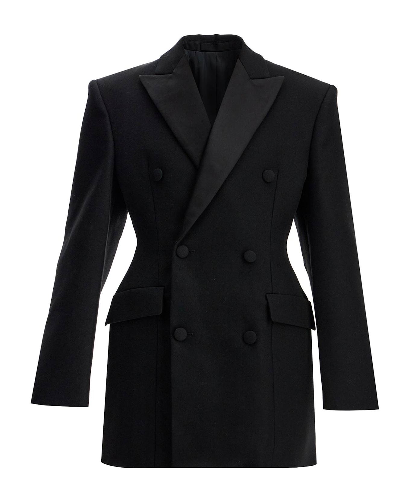 WARDROBE.NYC Double-breasted Blazer Dress - BLACK (Black)