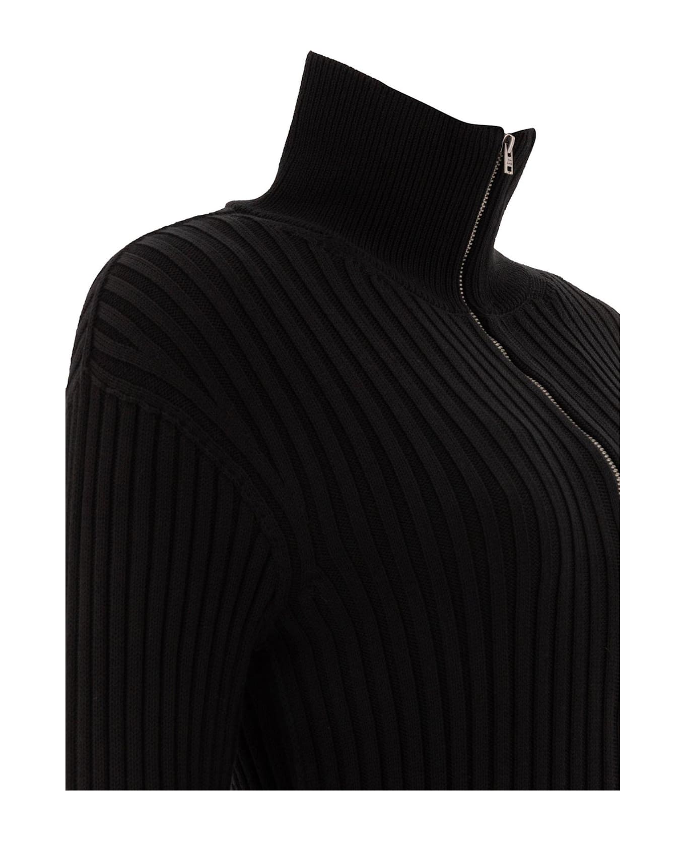 Acne Studios Zip-up High-neck Cardigan - Black