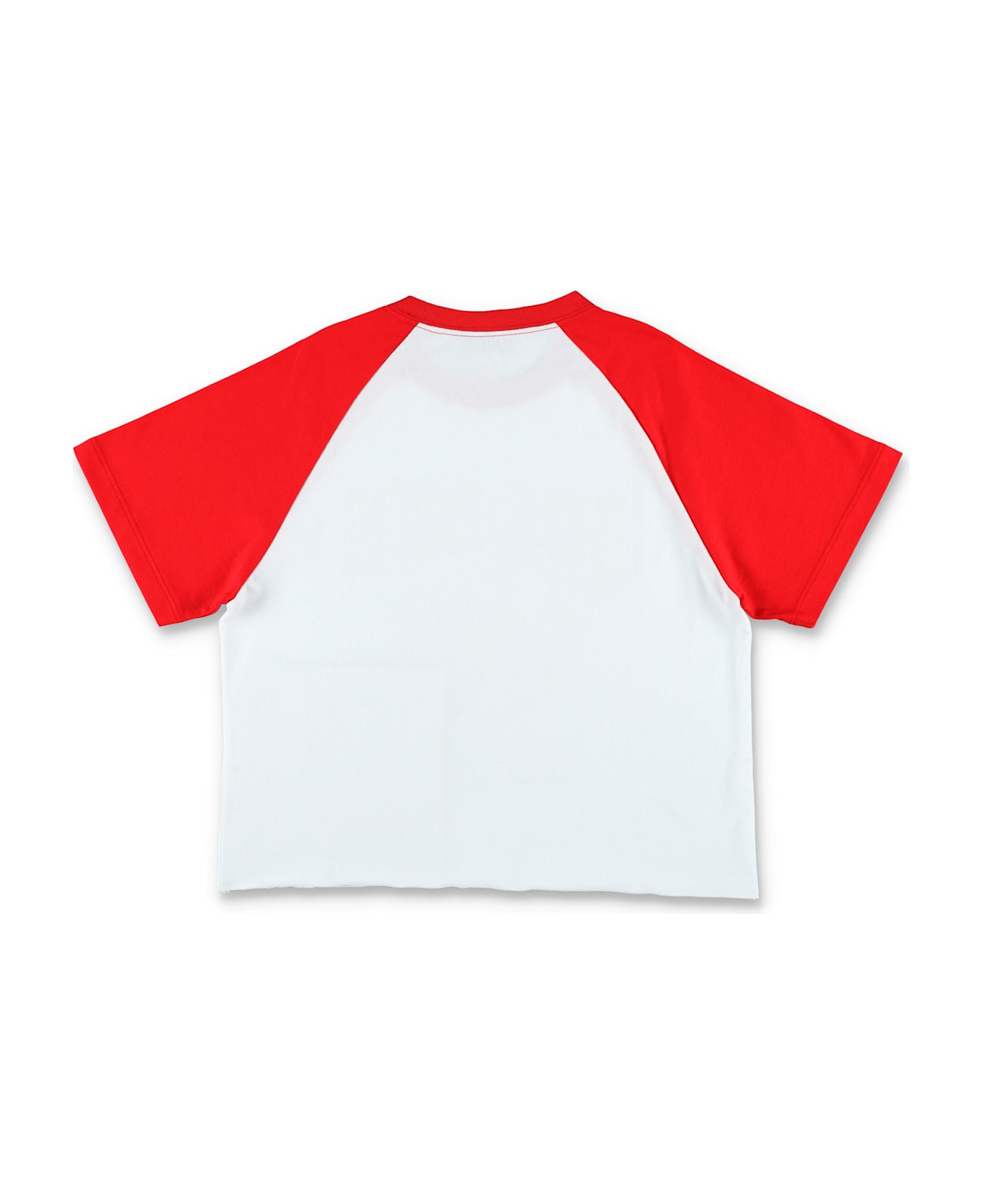 Golden Goose Kid - Crop Raglan T-shirt - WHITE/HAUTE RED