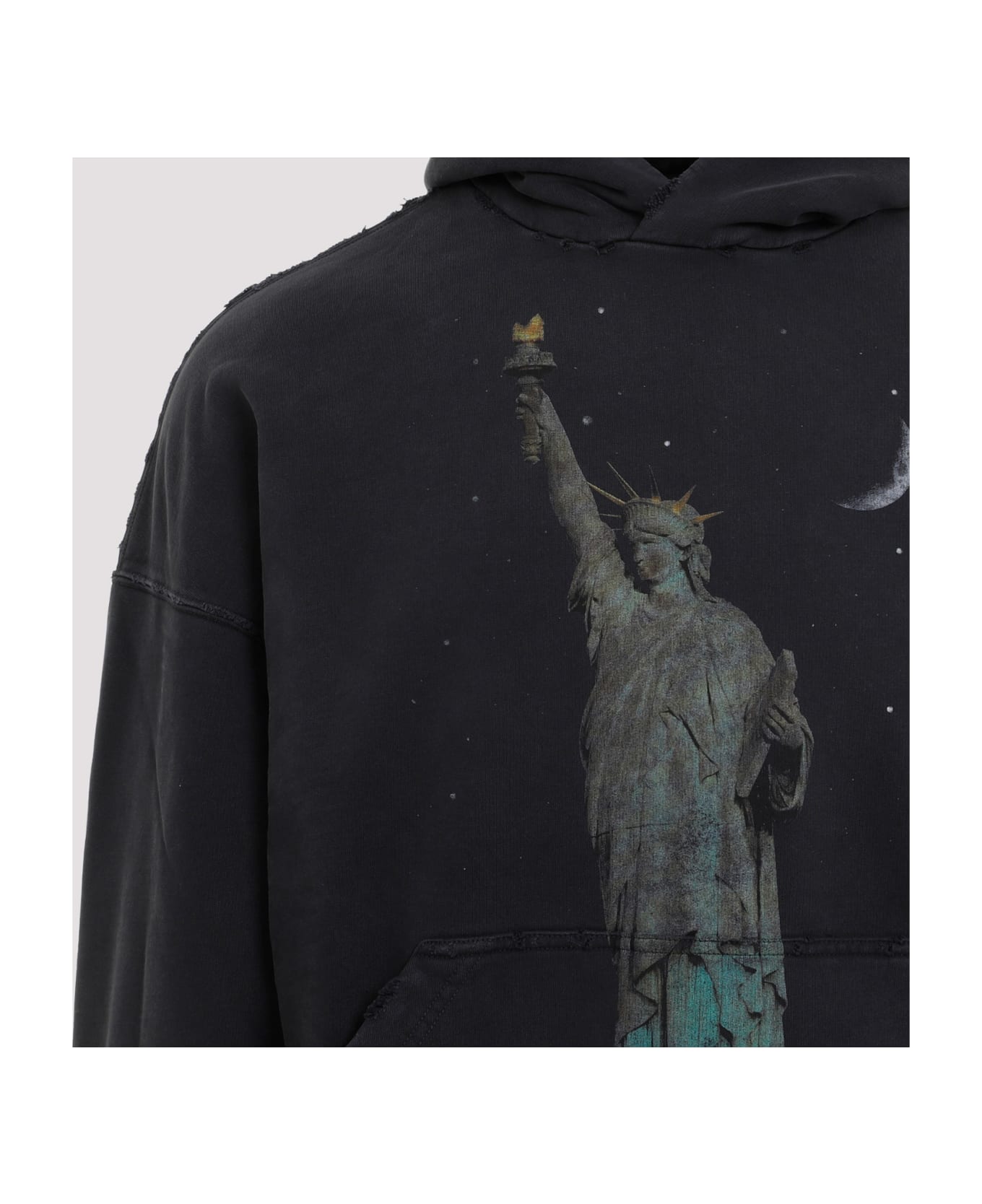 Balenciaga 'paris Liberty' Hoodie - Faded Black