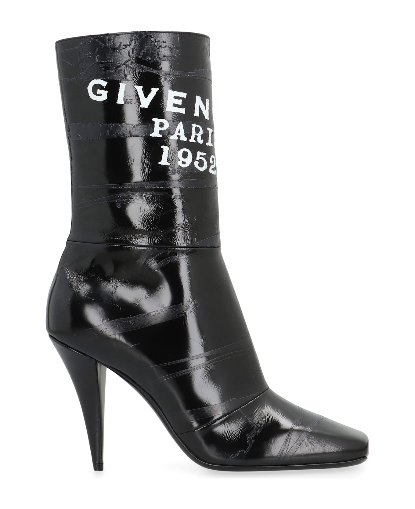 Givenchy Sliced Square Givenchy Tape In Leather - BLACK
