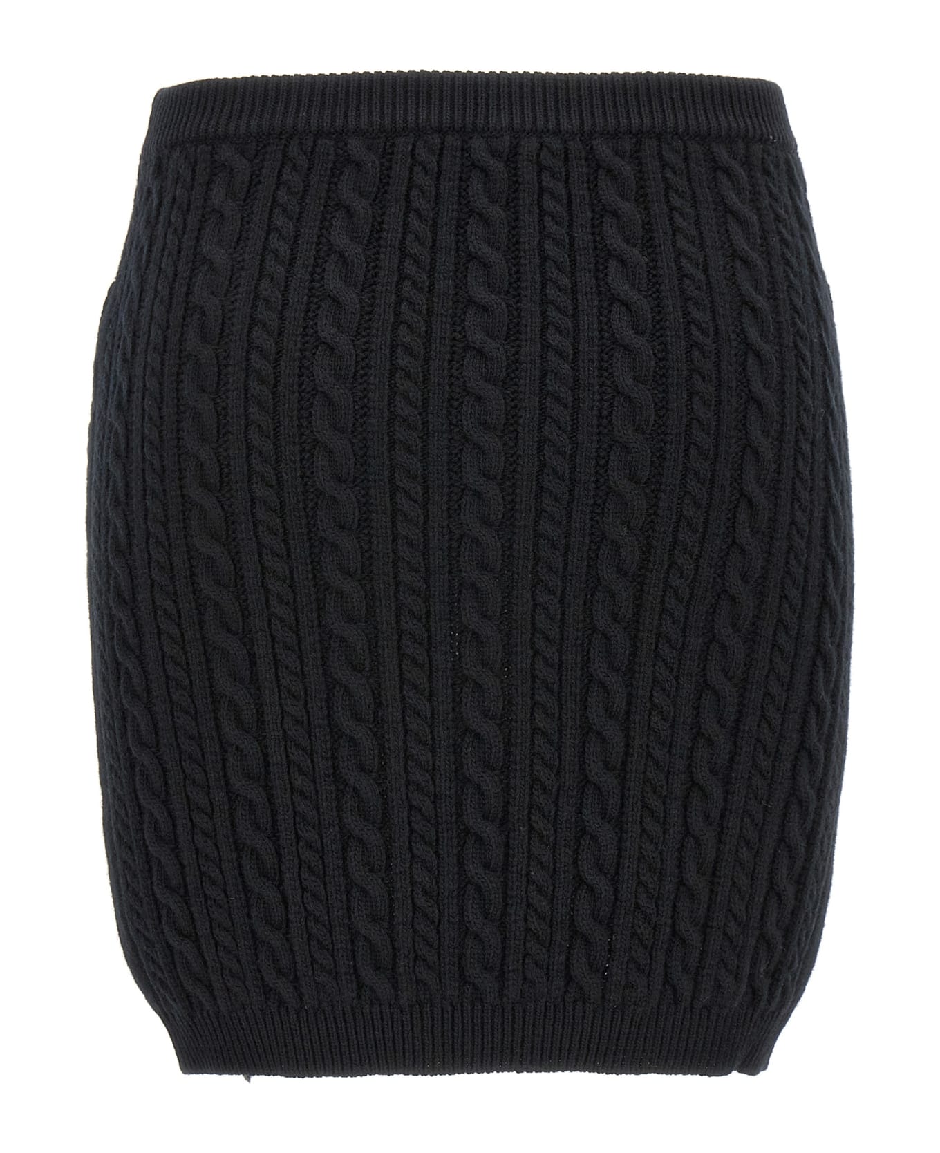 Alessandra Rich Button Skirt - Black