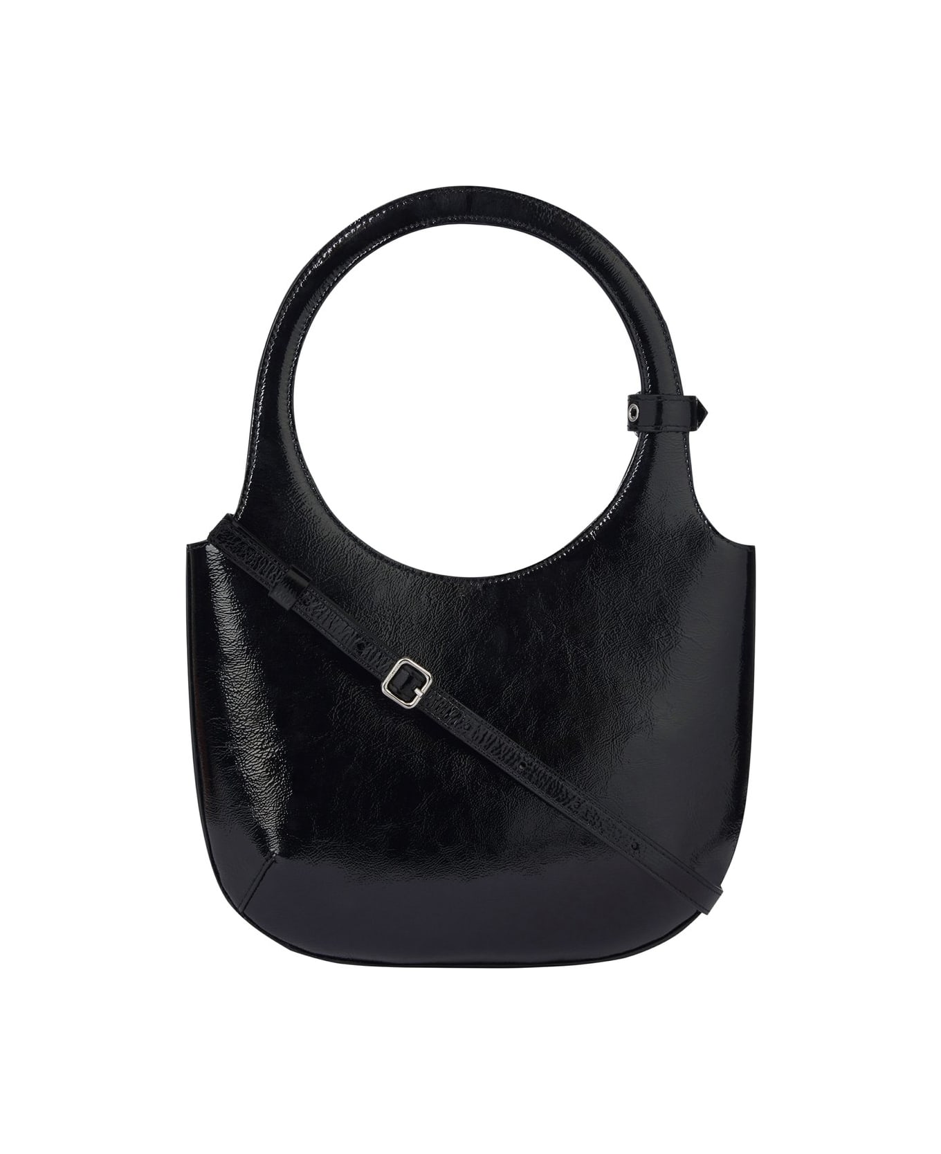 Courrèges Logo Plaque Top Handle Bag - Black