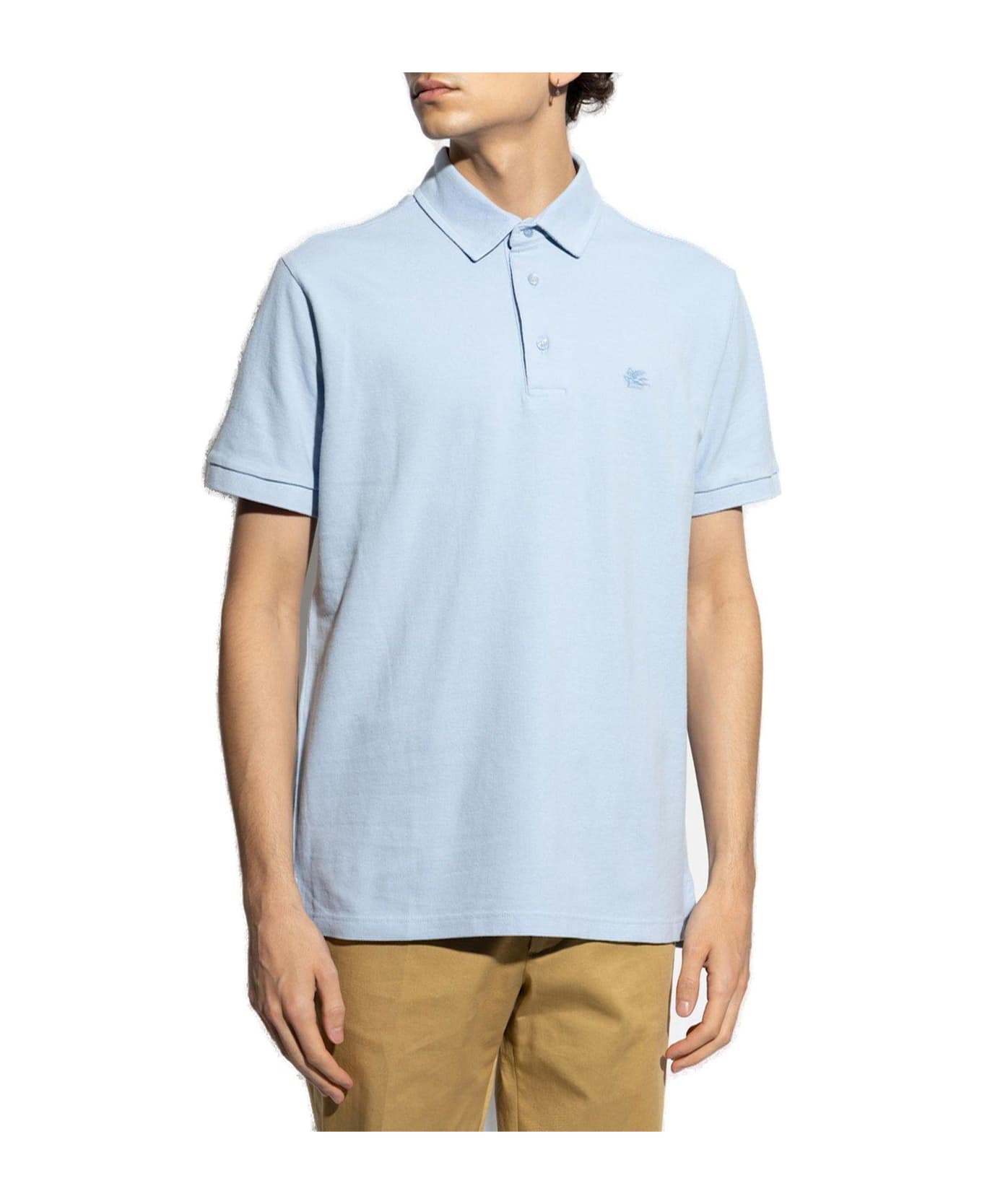 Etro Light Pink Cotton Polo Shirt