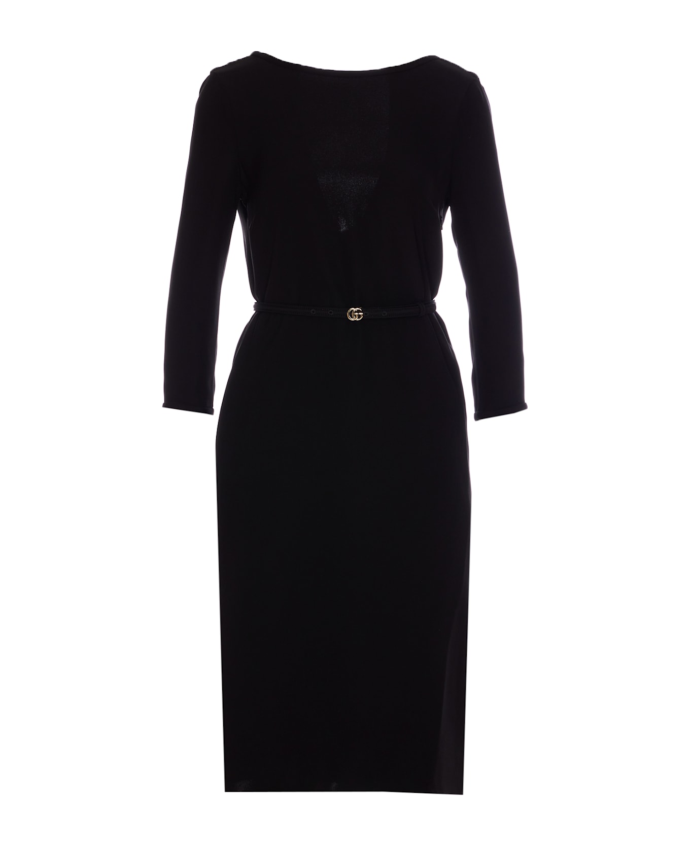 Gucci Silk Cady Mid-lenght Dress - Black
