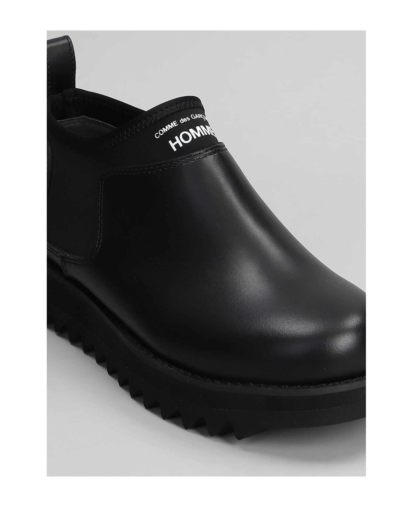 Comme des Garçons Homme Ankle Boots In Black Leather - black