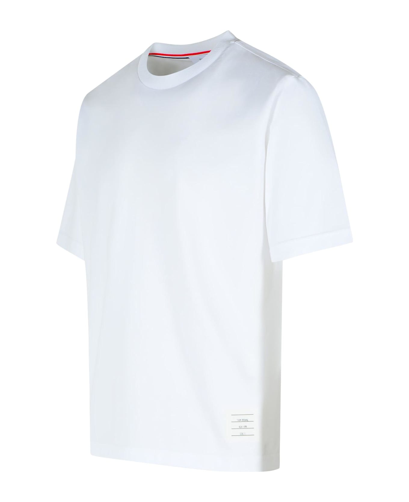 Thom Browne White Cotton T-shirt - white