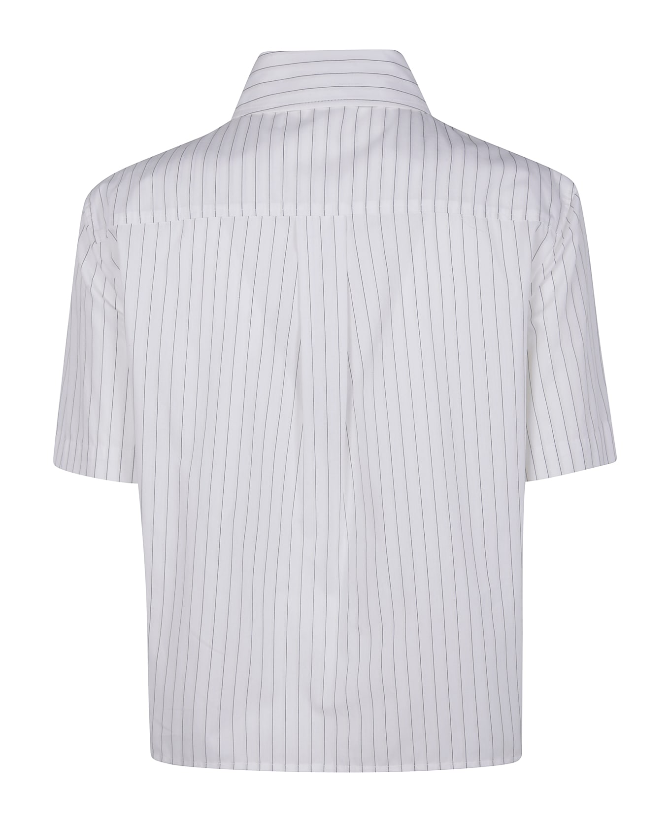 Pinko Innuendo Popeline Shirt - Zpz White Black Beige