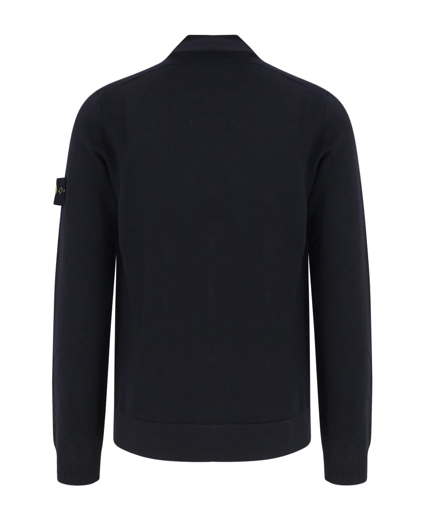 Stone Island Certified Virgin Wool Cardigan - Black