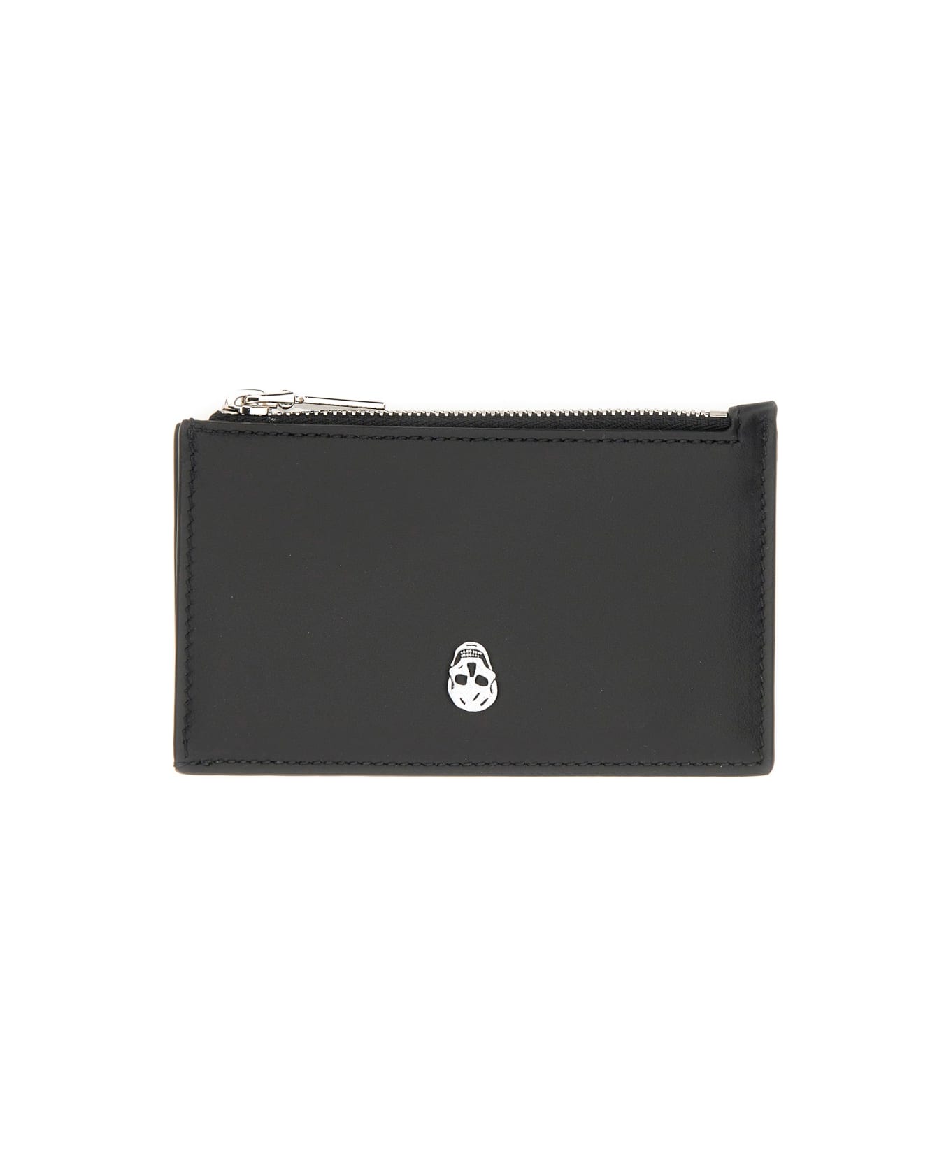 Alexander McQueen Card Holder "skull" - BLACK