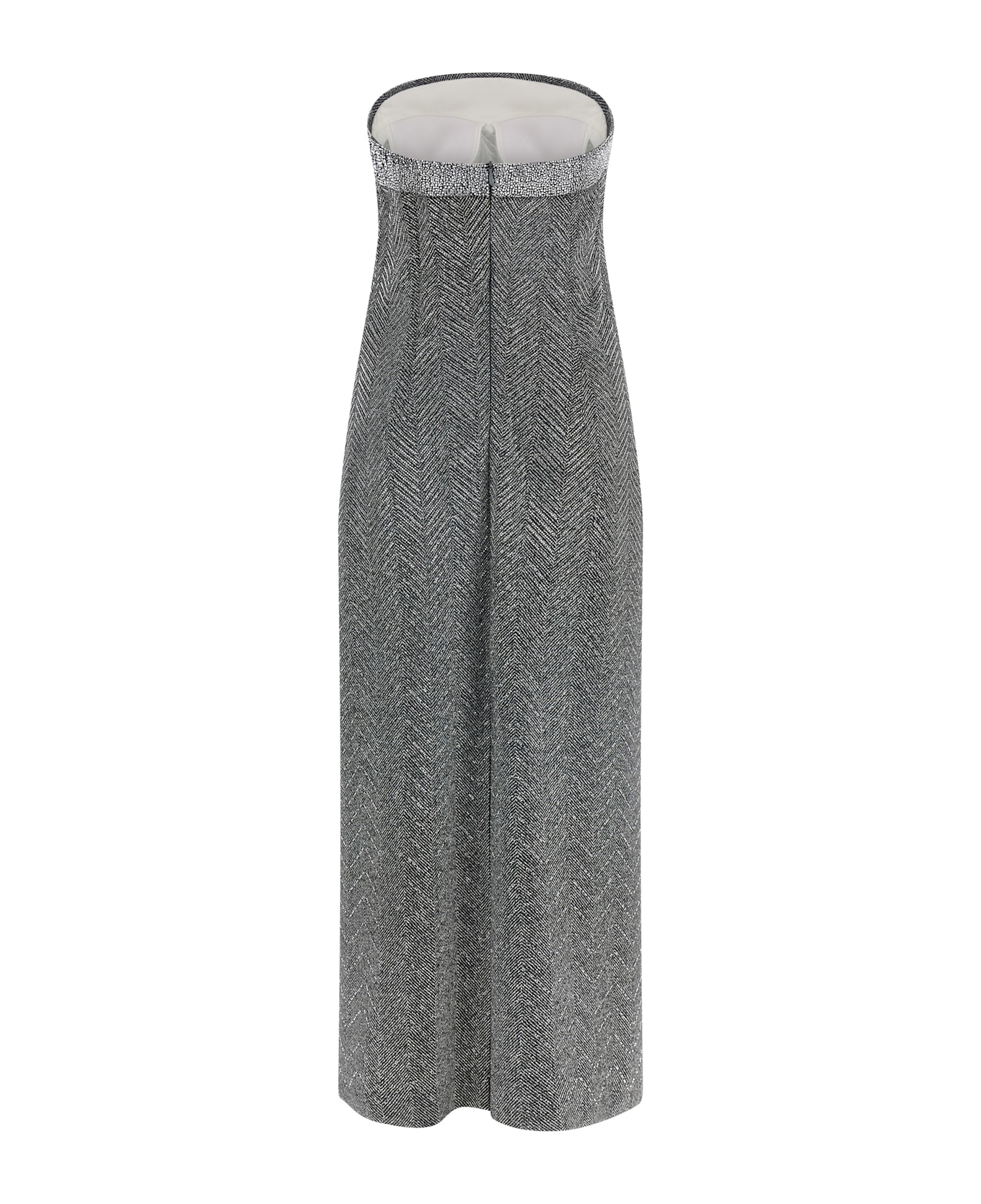 Ermanno Scervino Rhinestone Dress - Gray