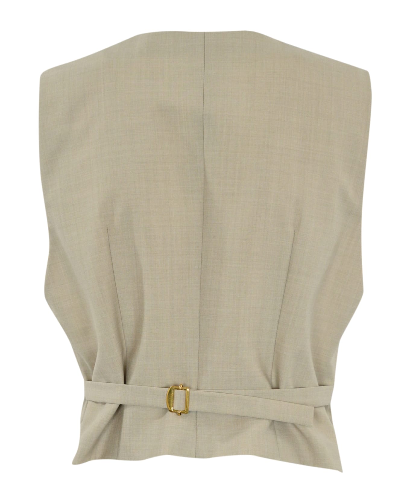 Philosophy di Lorenzo Serafini Vest In Cool Wool Blend - Beige