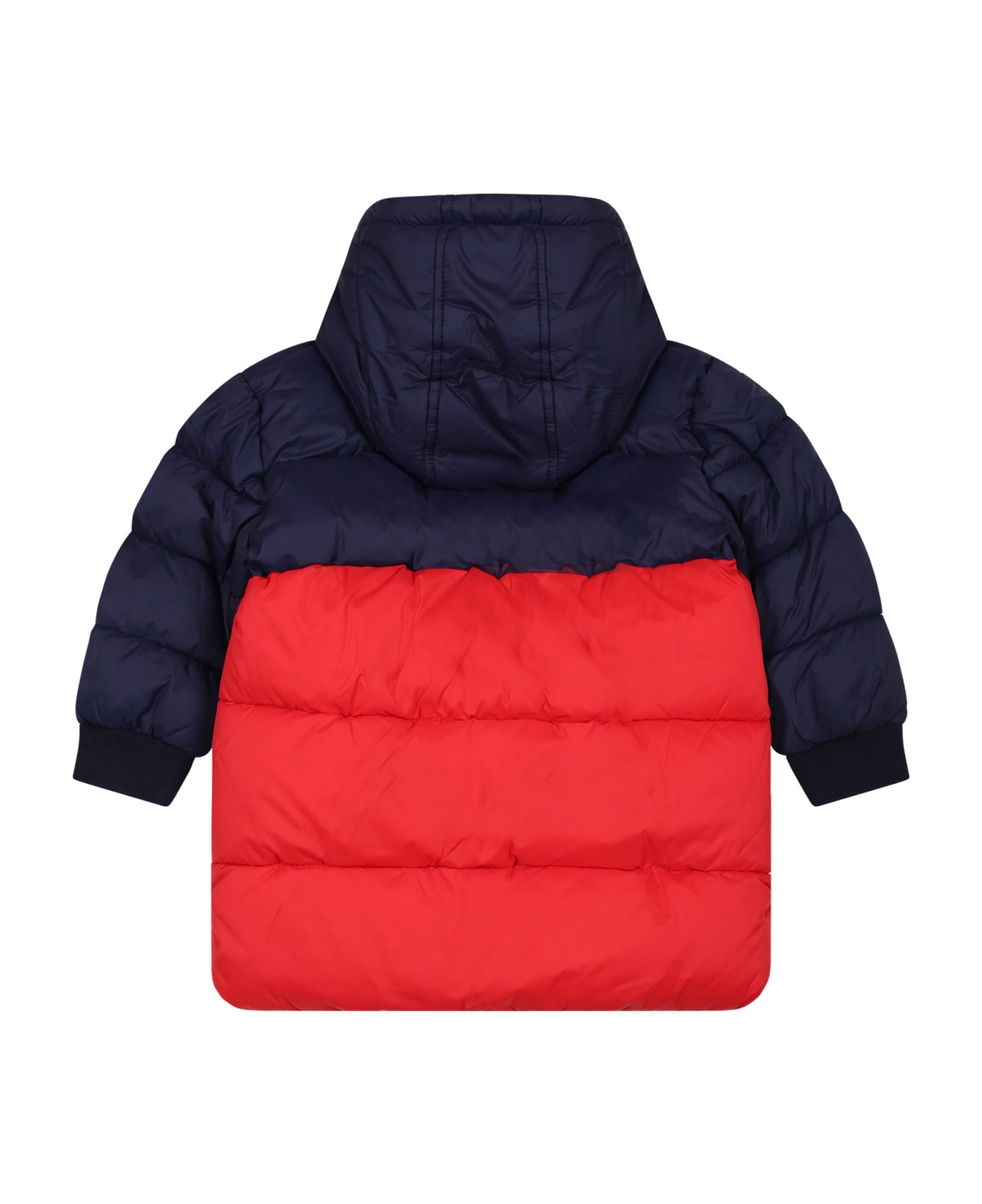 Timberland Blue Down Jacket For Baby Boy With Logo - Blue コート＆ジャケット
