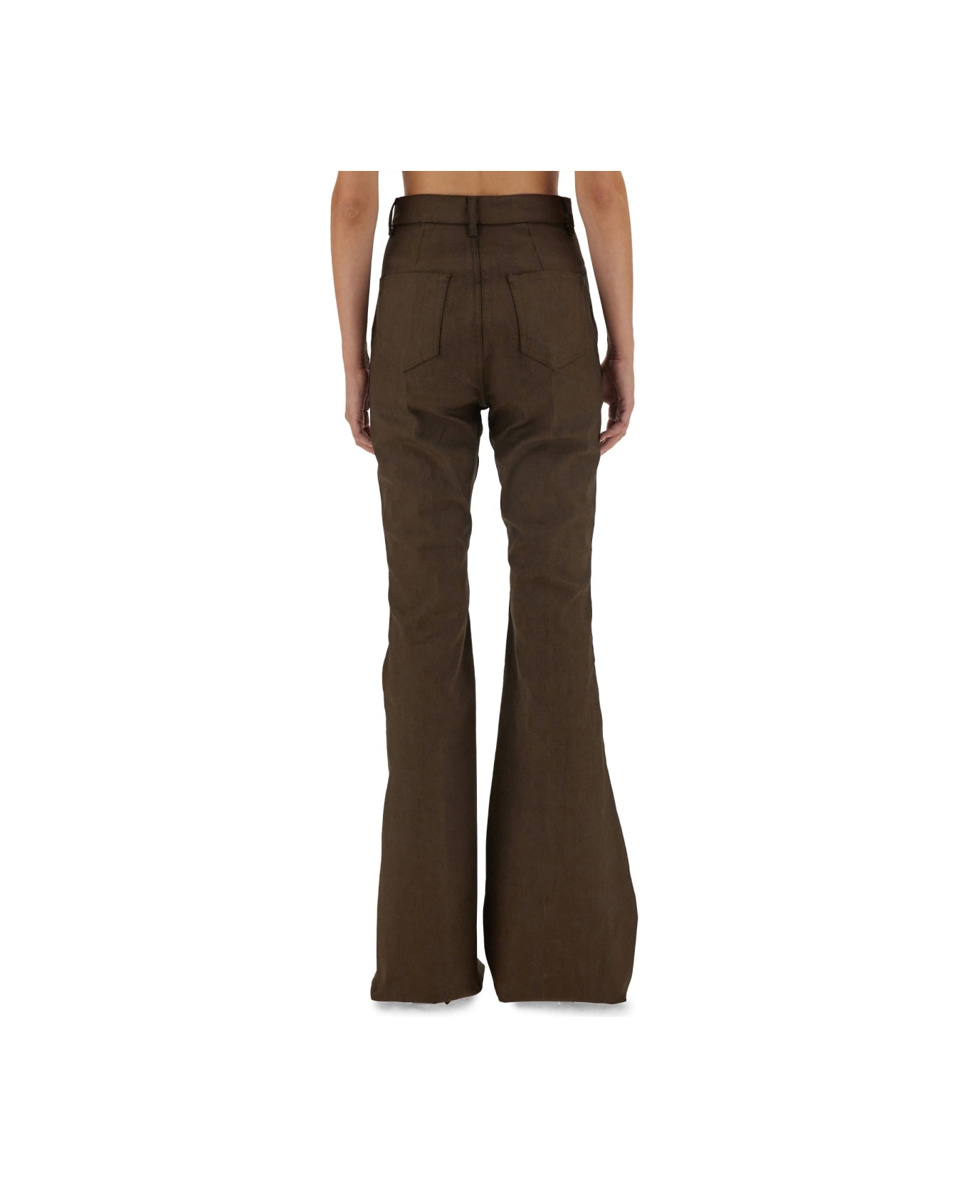 Rick Owens Denim Pants - BROWN