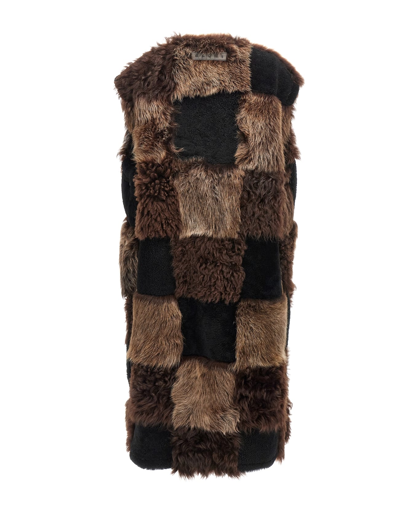 Marni Long Shearling Vest - Brown